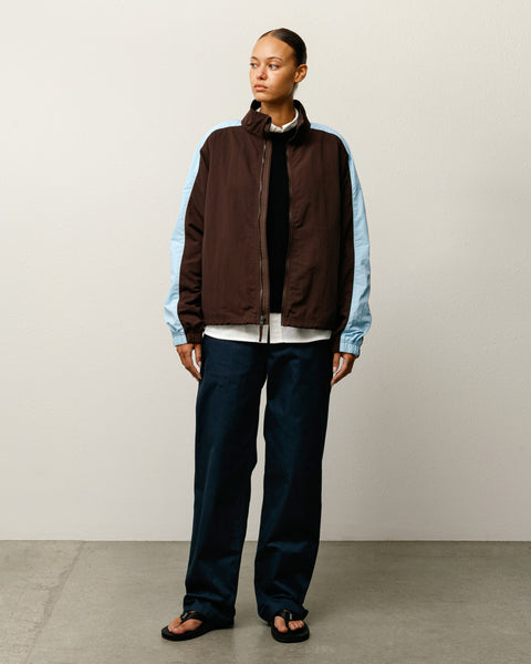Lightweight Mock Jacket Mens Long Sleeve In Brown