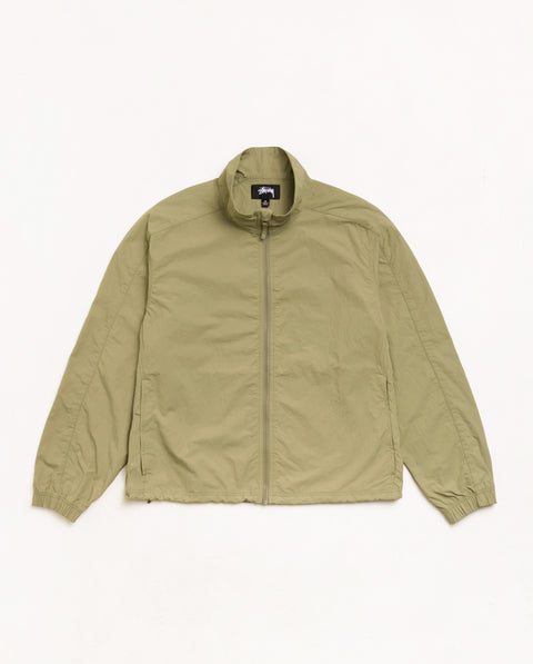 Lightweight Mock Jacket Unisex Long Sleeve In Khaki