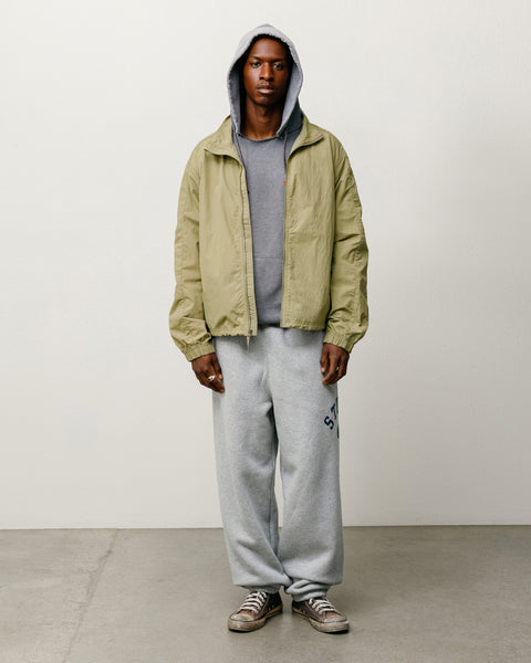 Lightweight Mock Jacket Unisex Long Sleeve In Khaki