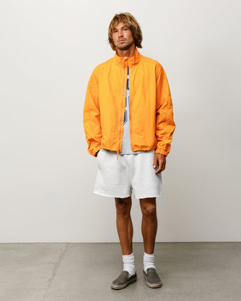 Lightweight Mock Jacket Unisex Long Sleeve In Orange