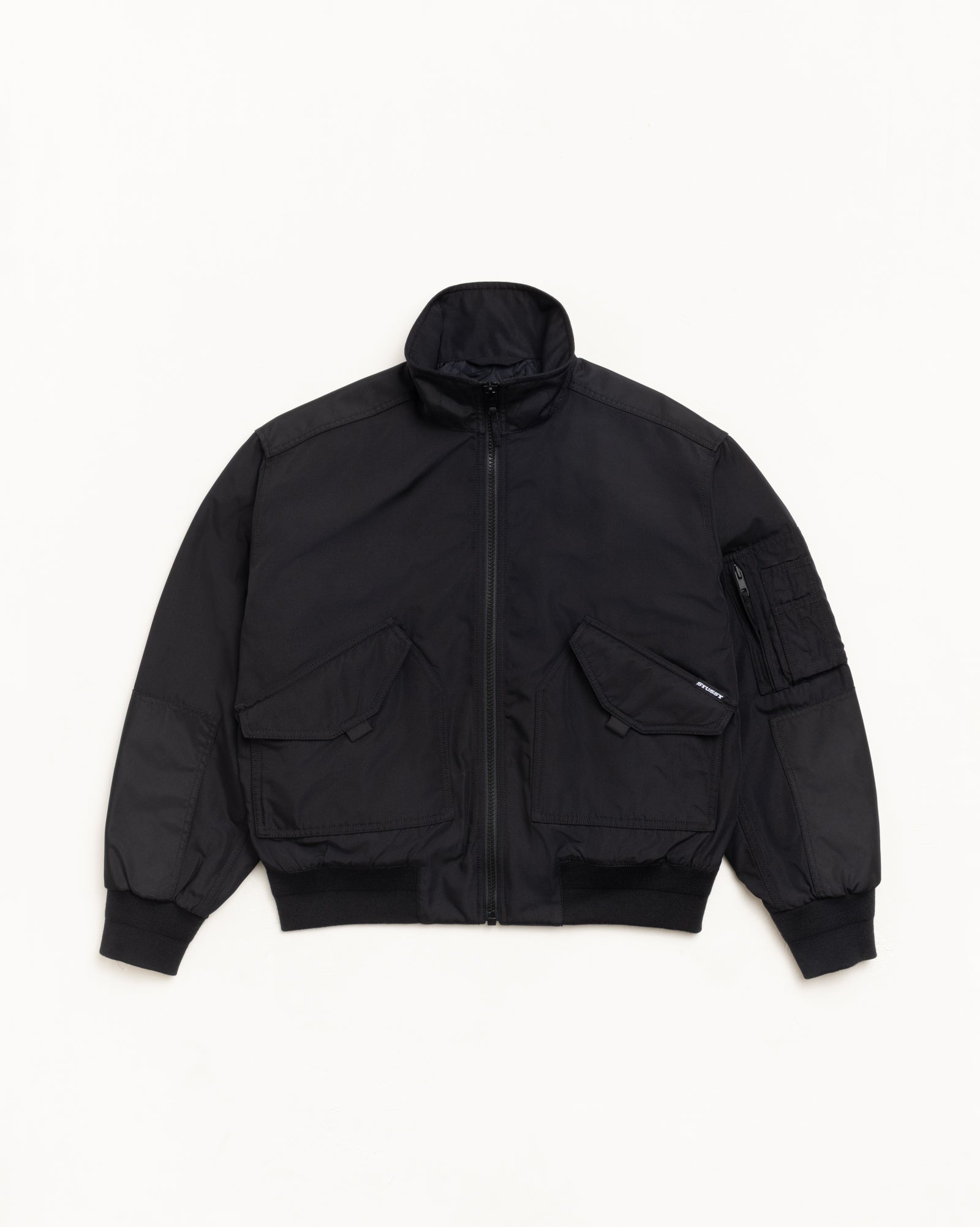 Mock Neck Flight Bomber - Black | Outerwear | Stüssy Europe