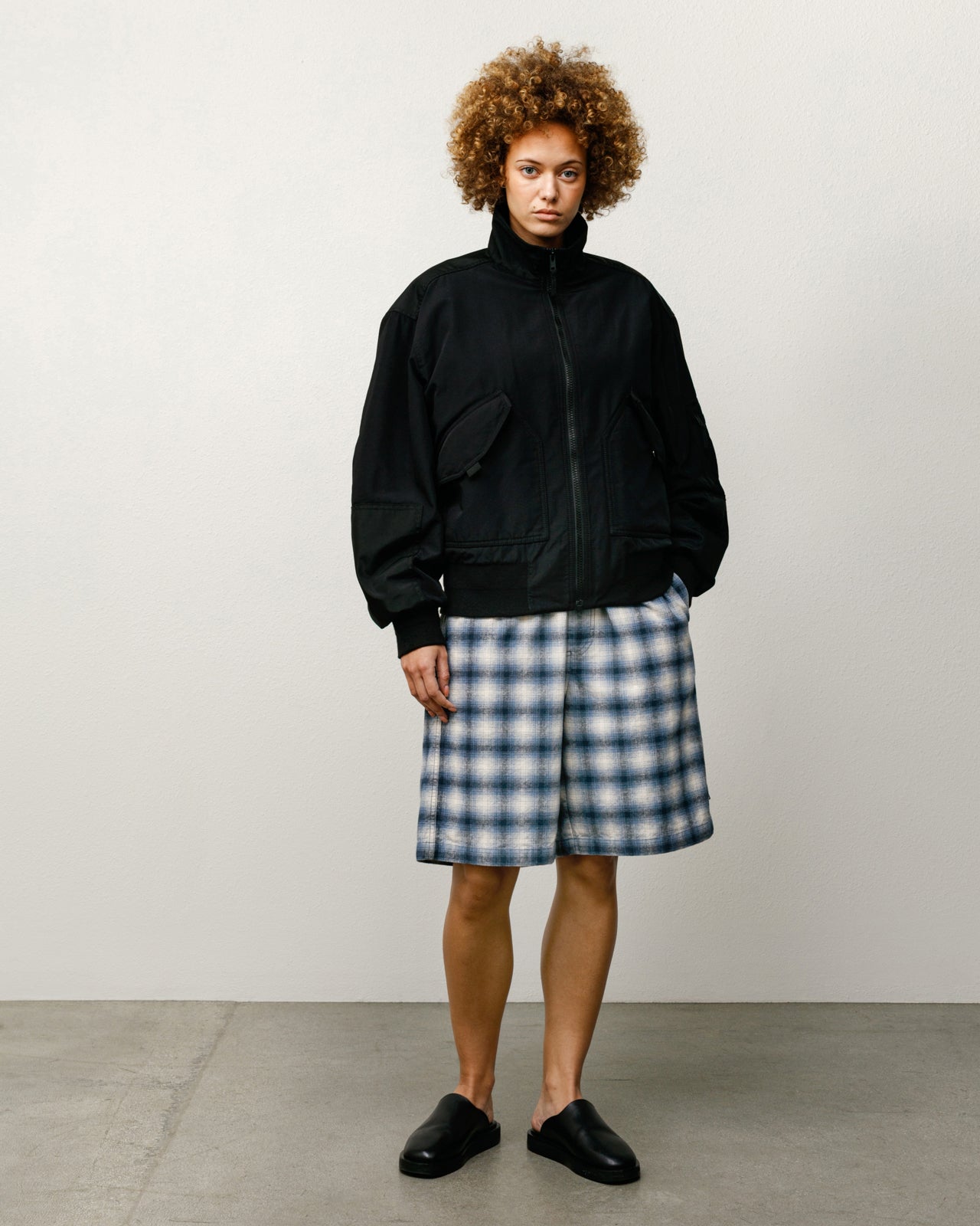 Mock Neck Flight Bomber – Black | Outerwear | Stüssy Europe