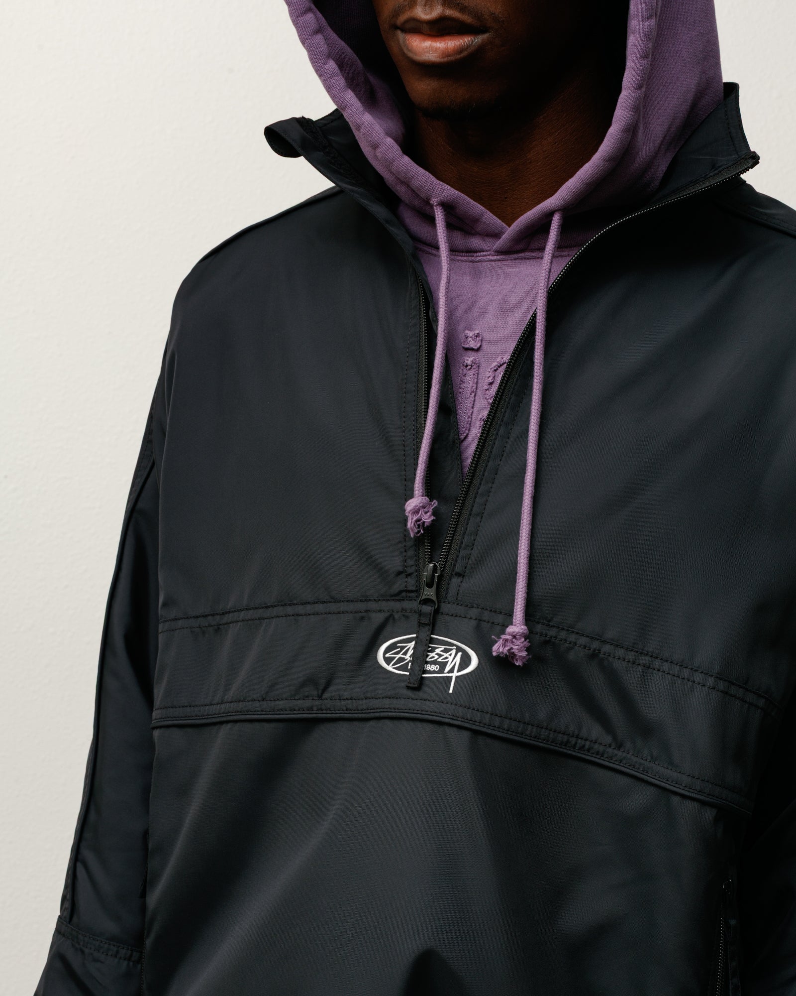 Lightweight Pullover Jacket – Black | Outerwear | Stüssy Europe