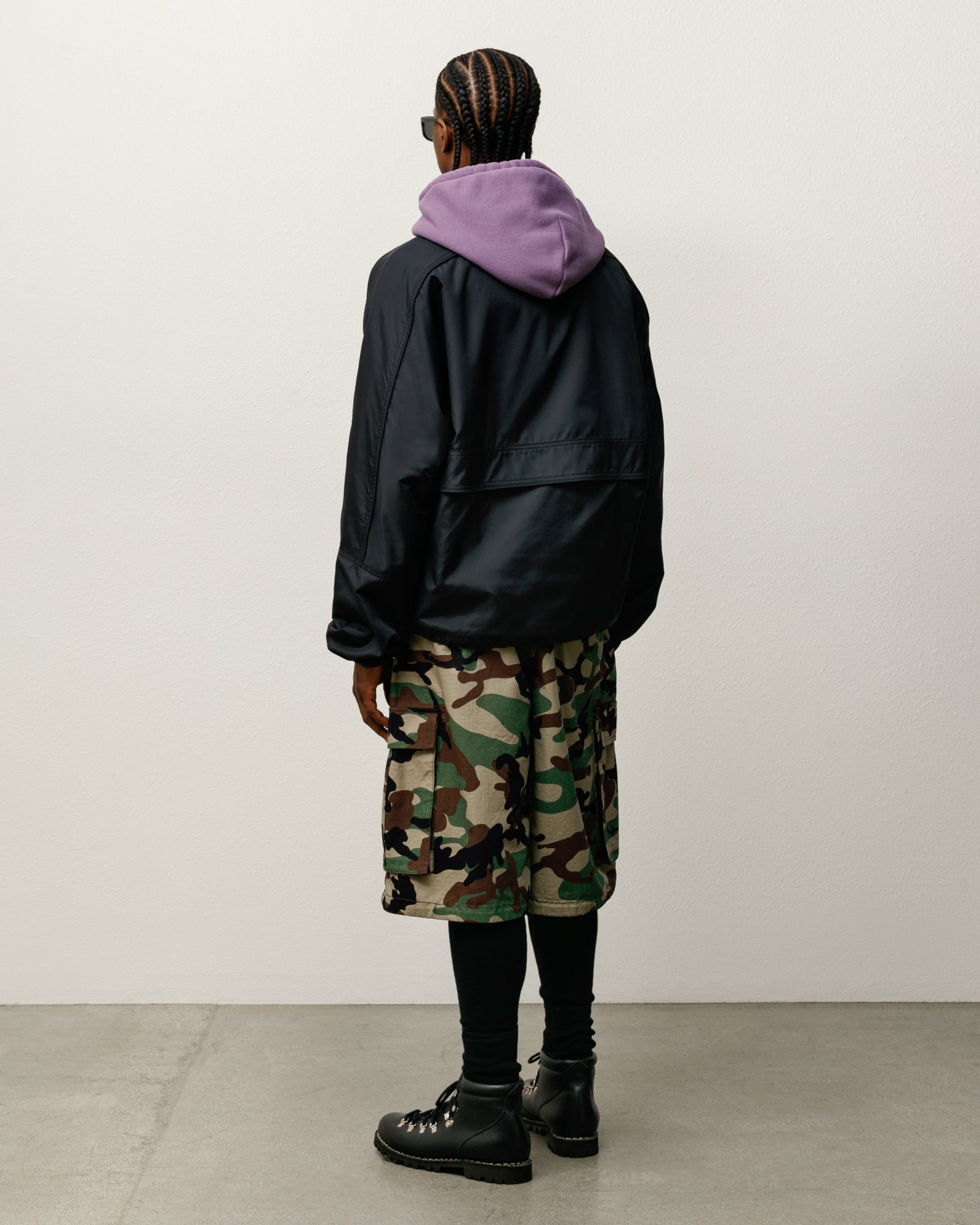 Lightweight Pullover Jacket Outerwear in the color Black