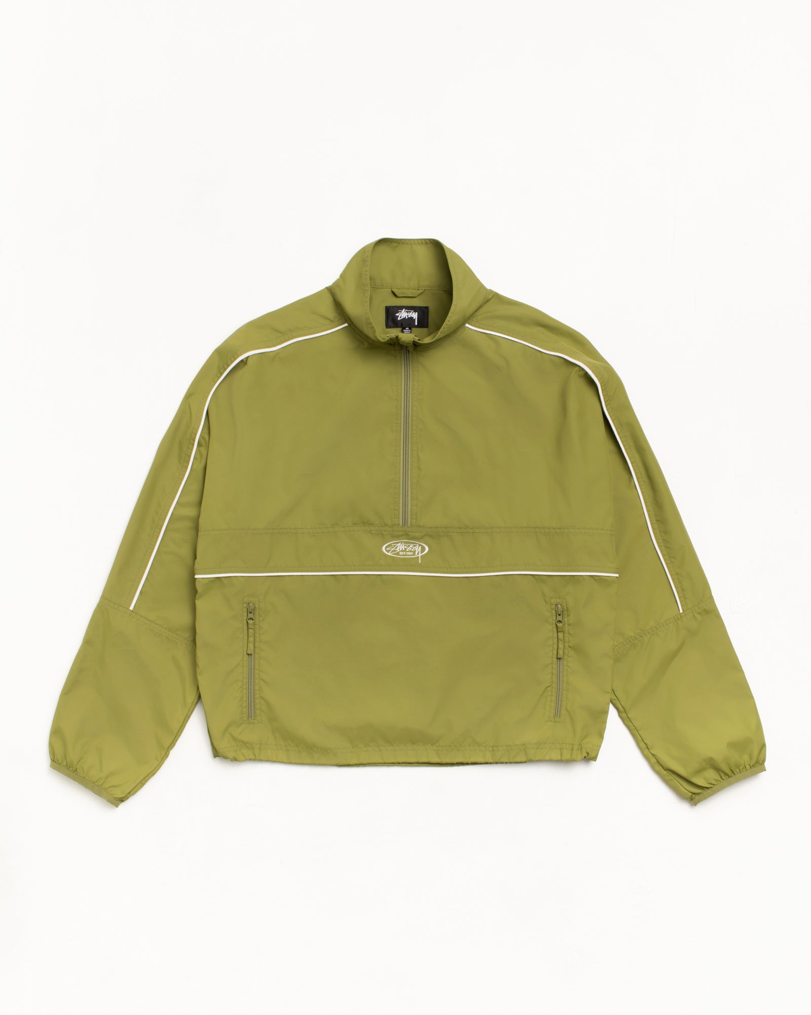 Lightweight Pullover Jacket Mens Long Sleeve In Olive