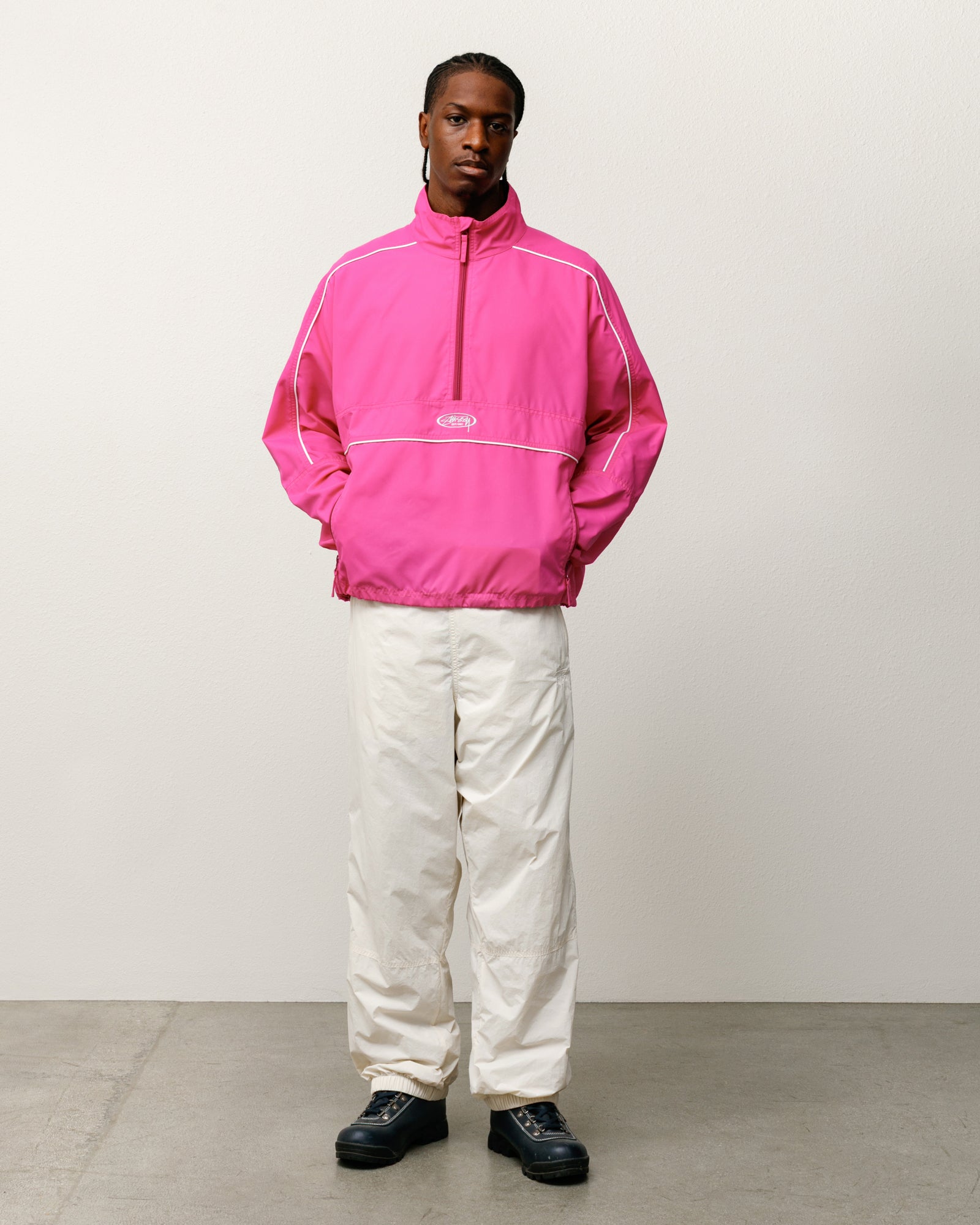 Lightweight Pullover Jacket Mens Long Sleeve In Pink
