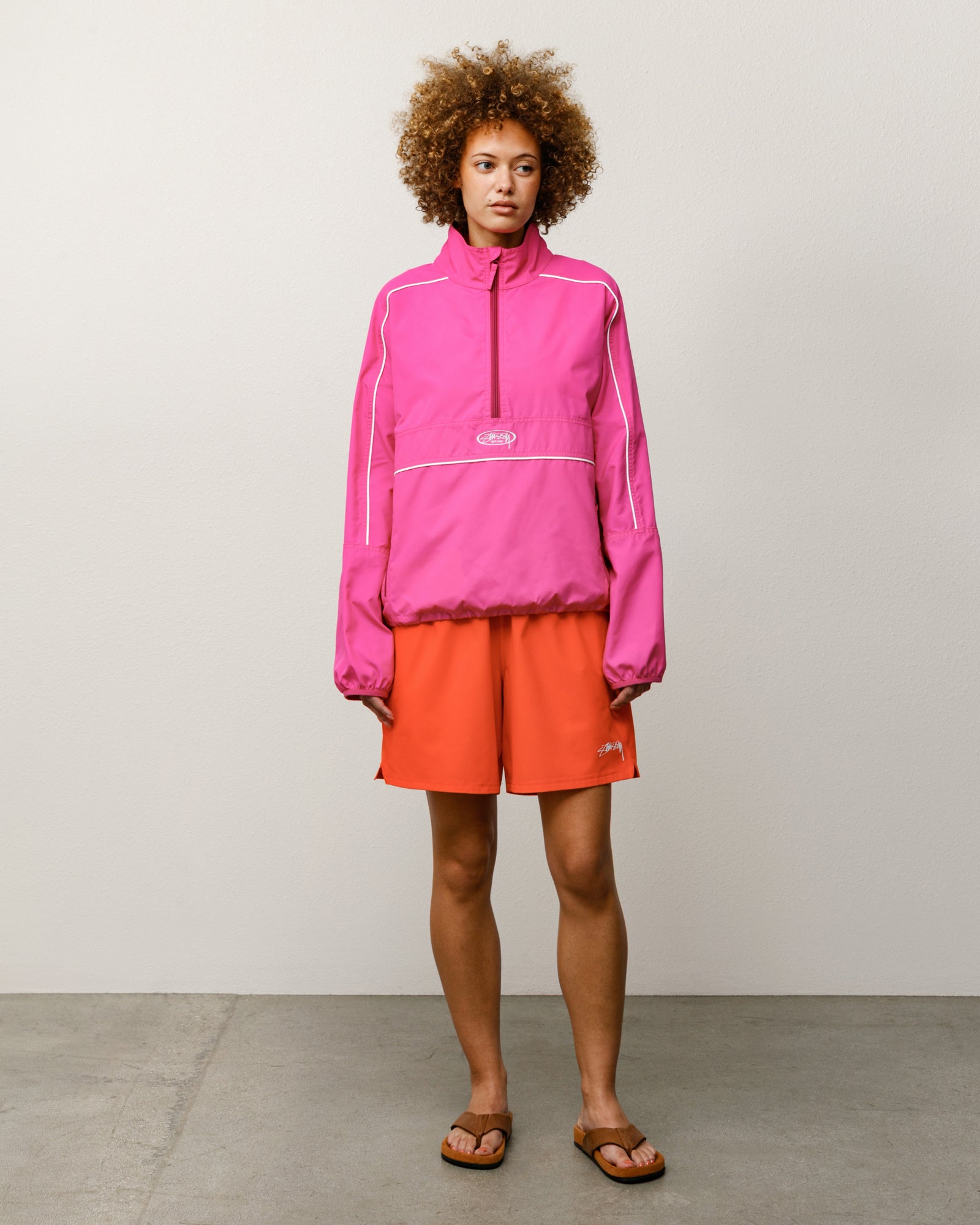 Lightweight Pullover Jacket Mens Long Sleeve In Pink