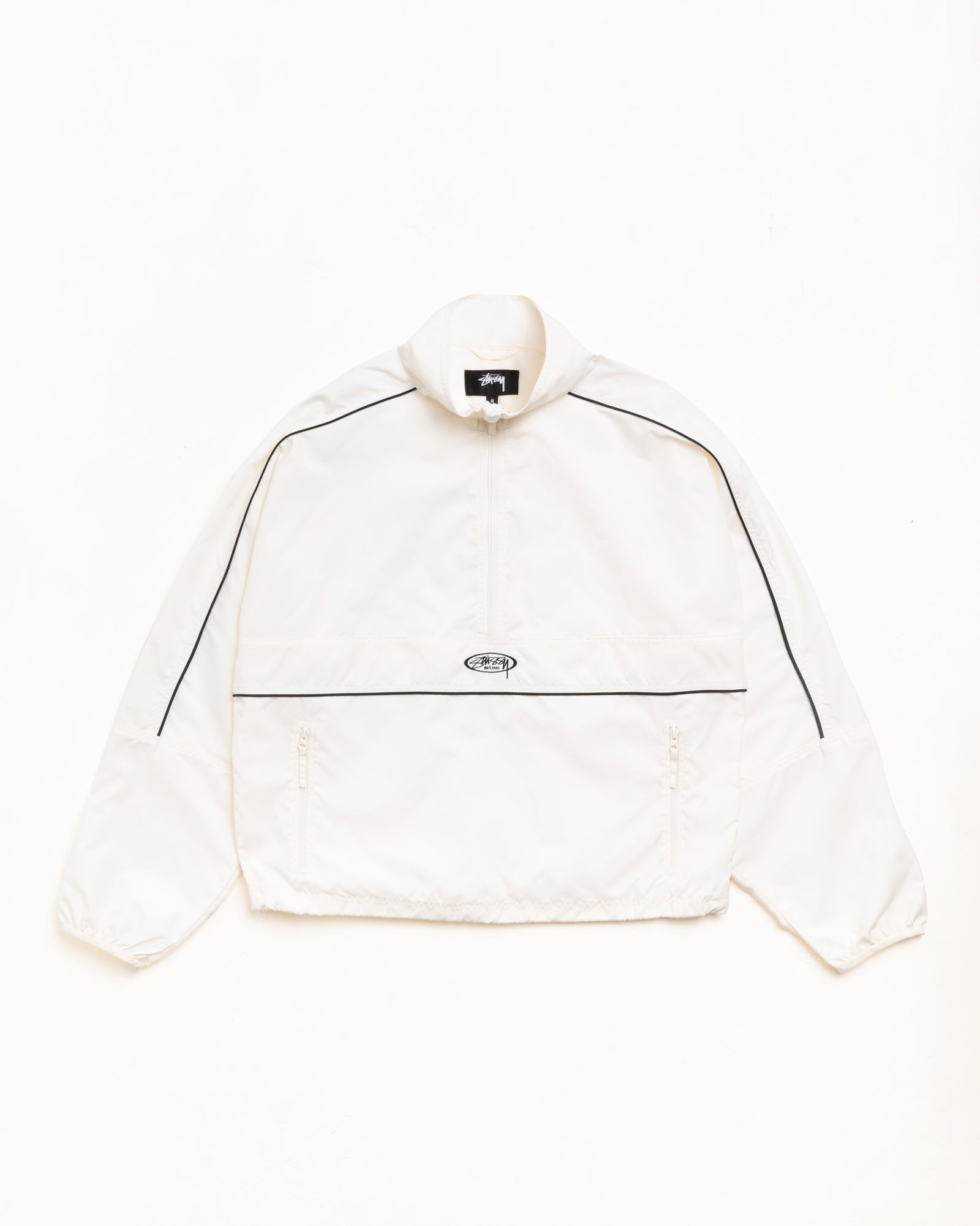 Lightweight Pullover Jacket Unisex Long Sleeve In White
