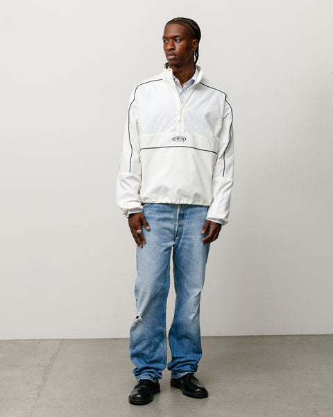 Lightweight Pullover Jacket Unisex Long Sleeve In White