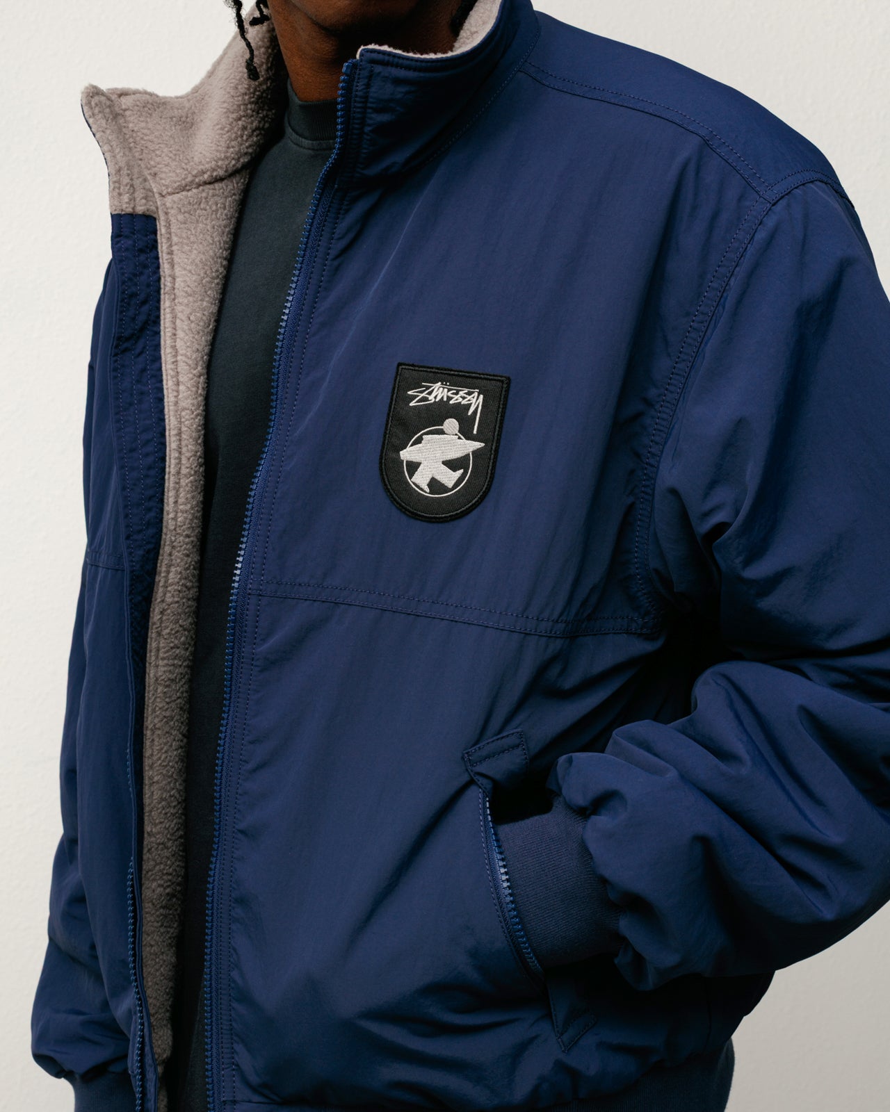 Polar Fleece Lined Jacket – Navy | Outerwear | Stüssy Europe