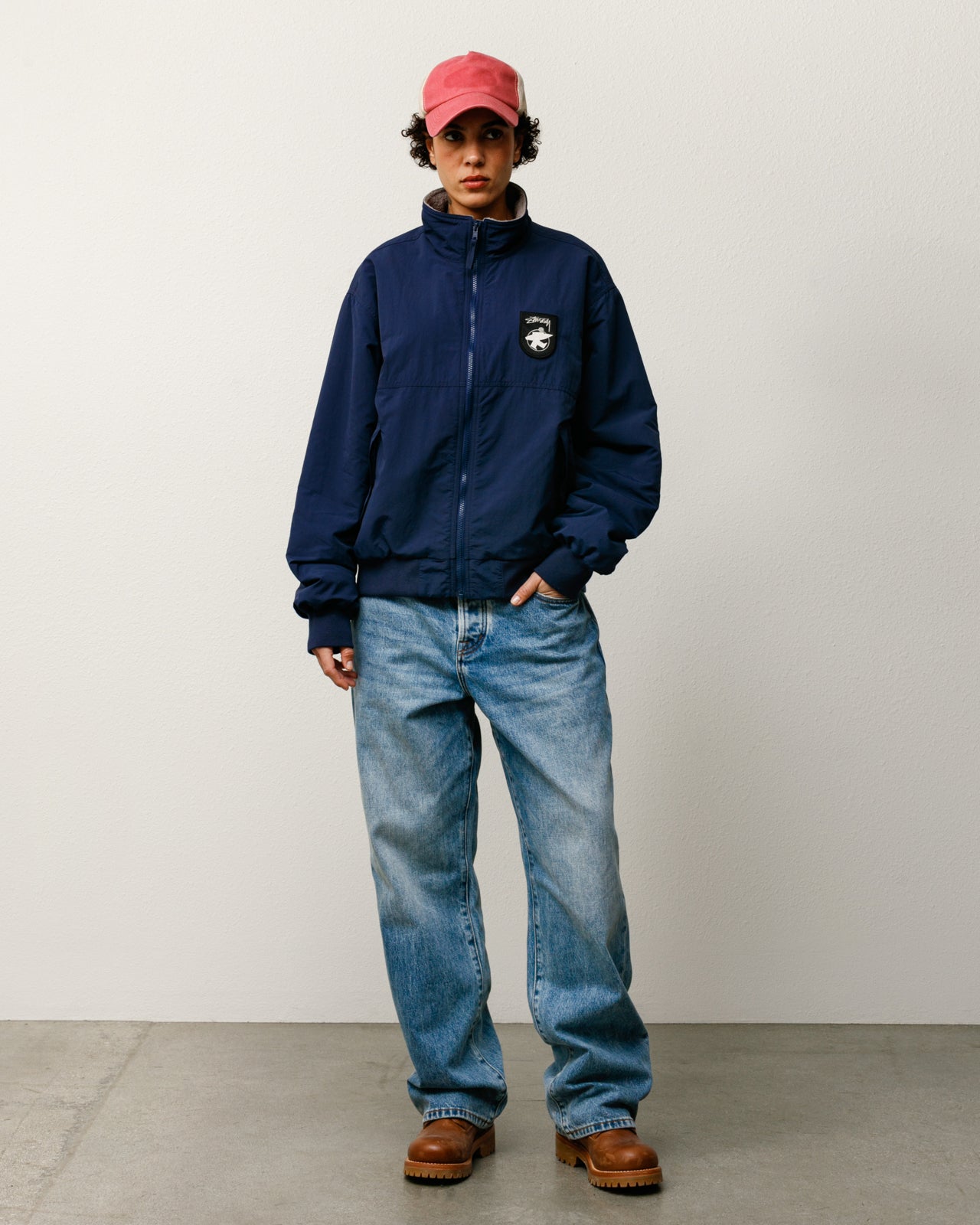 POLAR FLEECE LINED JACKET ネイビー Polar Fleece Lined Jacket – Navy | Outerwear | Stüssy Europe