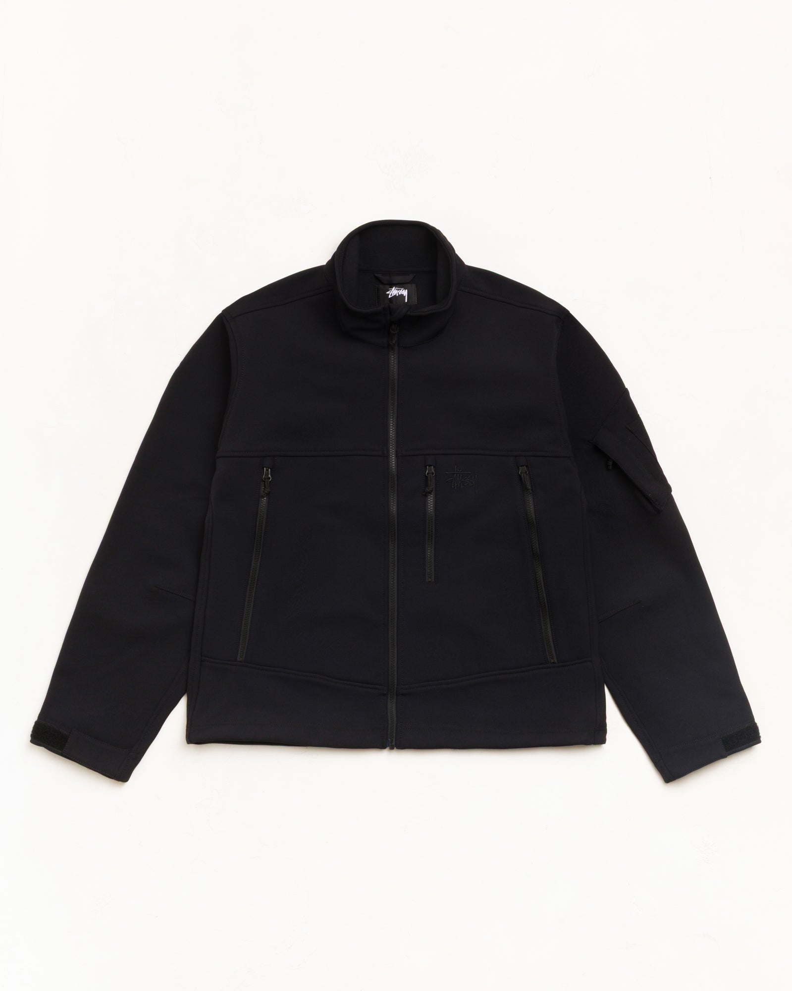 Soft Shell Jacket Unisex Long Sleeve In Black | hero:main:collection:new-arrivals,shirts,tops-shirts,all,tees,outerwear,denim,knits,accessories,sunglasses,hoodies,sweats,mens-hoodies-sweatshirts,shorts,pants,bottoms,crew-sweats,zip-ups,swim,sweatpants,graphics,lazy-tees,swim,basic-9twenty,button-ups,shorts,cargos,denim-jeans,bottoms,bags,belts,wearables,gear,footwear,button-ups,basic-tops,jerseys,big-ol,classics,slim,jackets,all, | product-card-slider