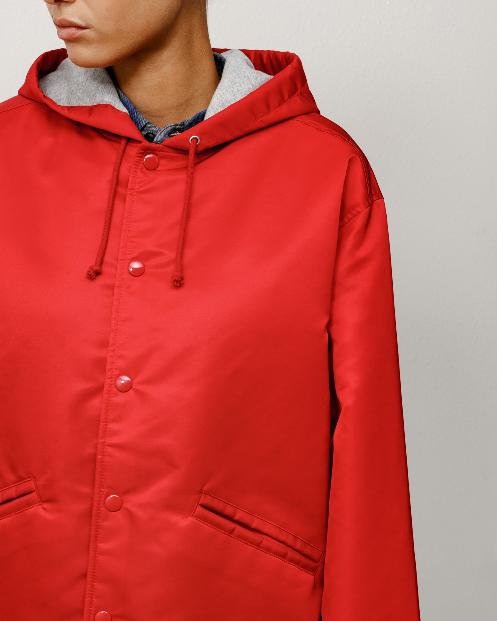 Hooded Coaches Jacket – Red | Outerwear | Stüssy Europe