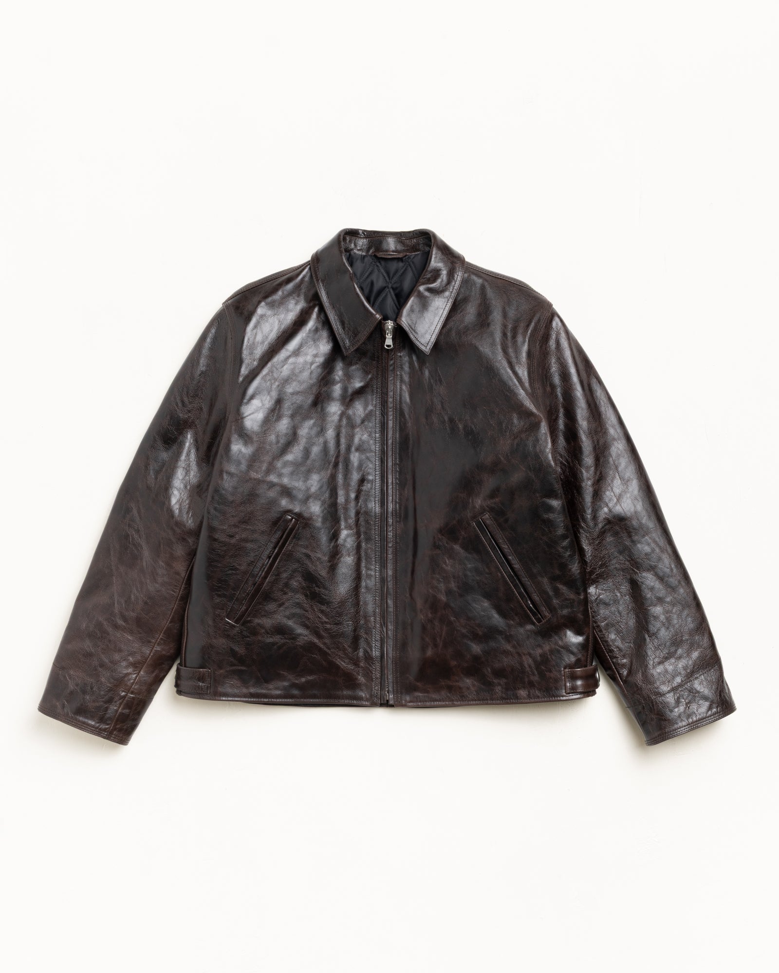 Garage Jacket Leather – Dark Brown | Outerwear | Stüssy Europe