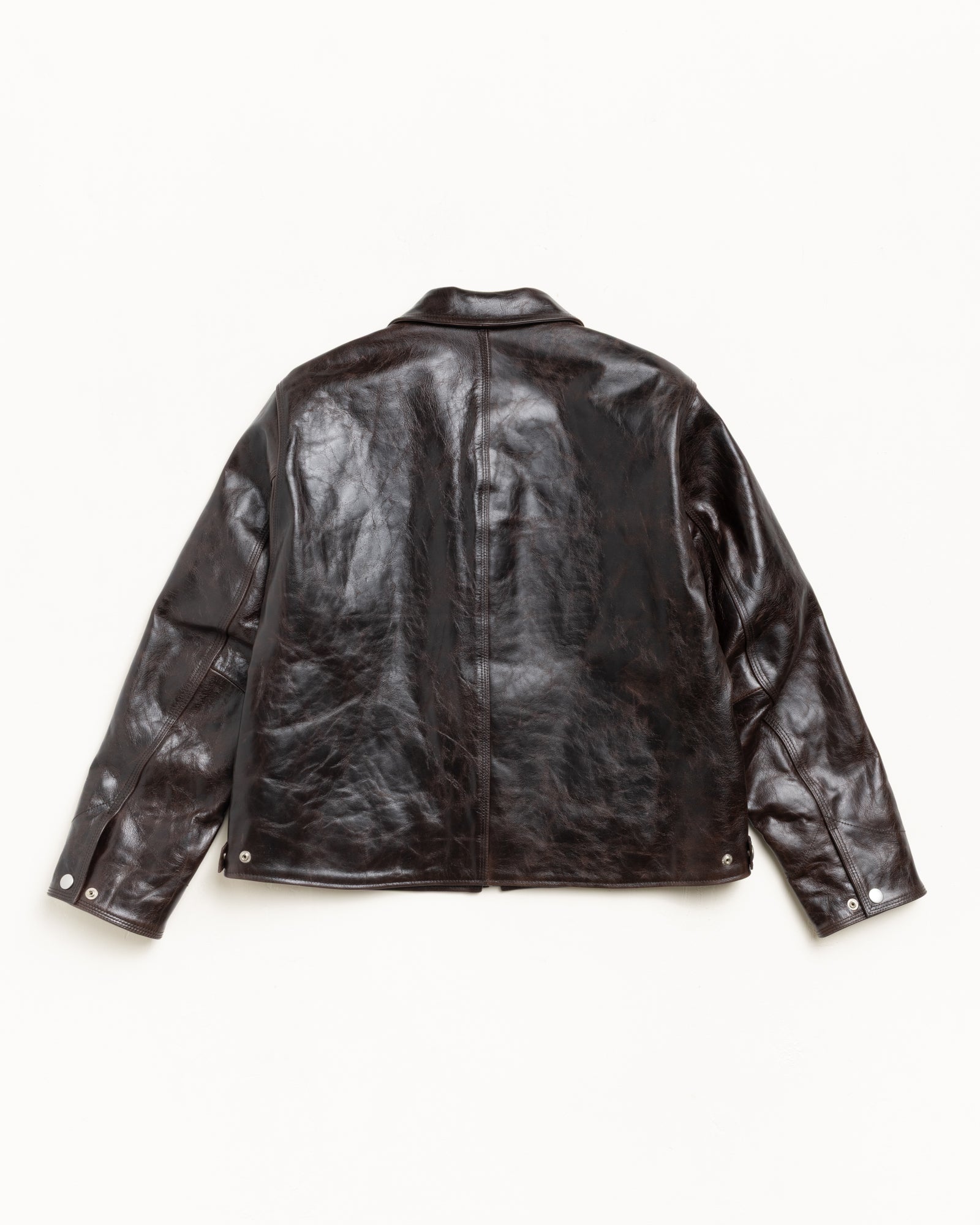 Garage Jacket Leather – Dark Brown | Outerwear | Stüssy Europe