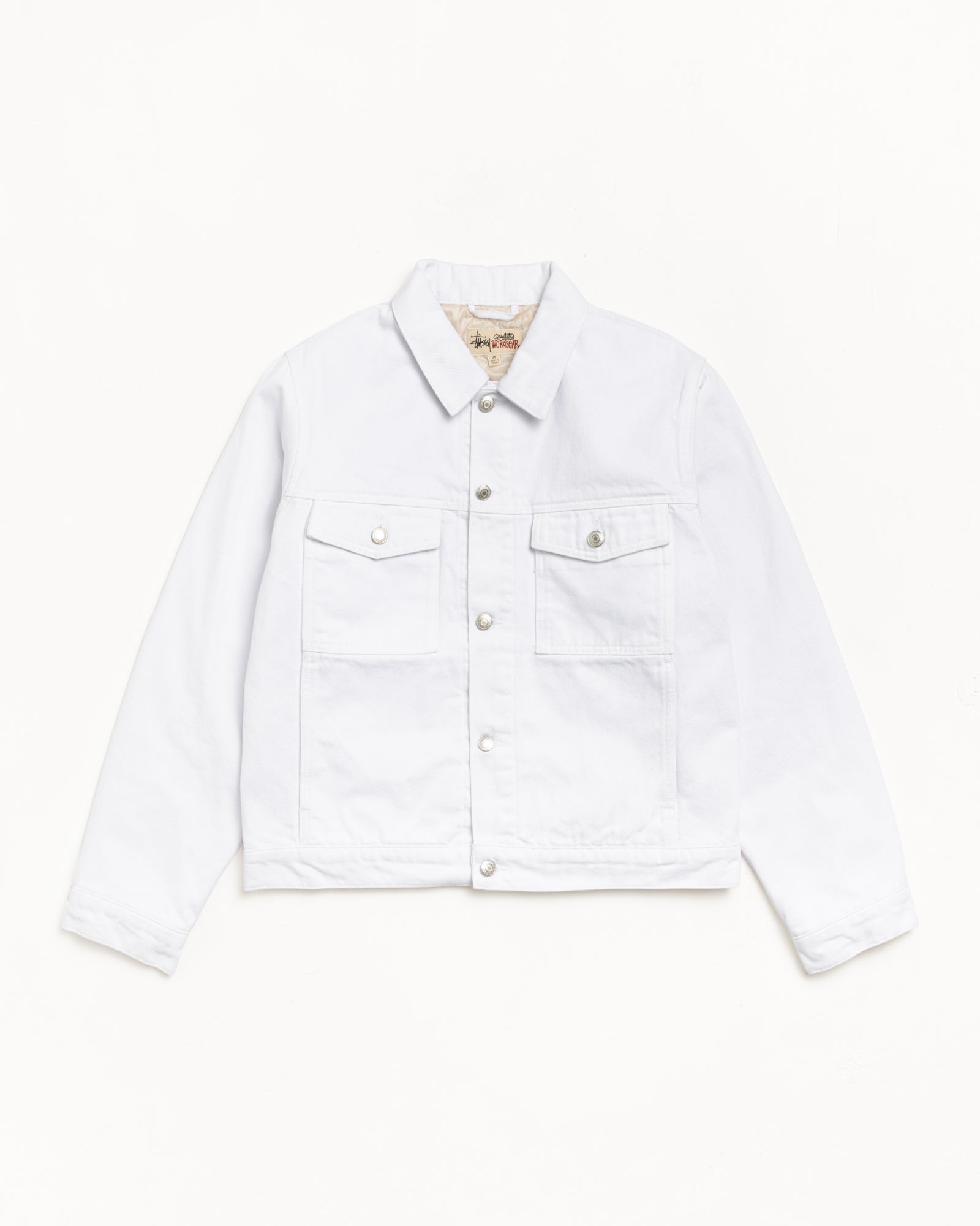 Lined Denim Trucker – White | Outerwear | Stüssy Europe