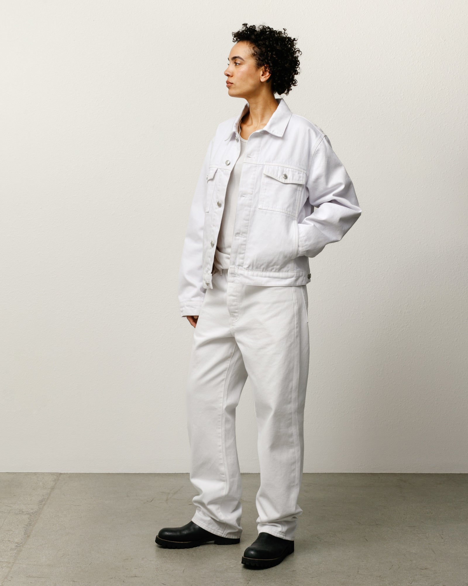 Lined Denim Trucker – White | Outerwear | Stüssy Europe