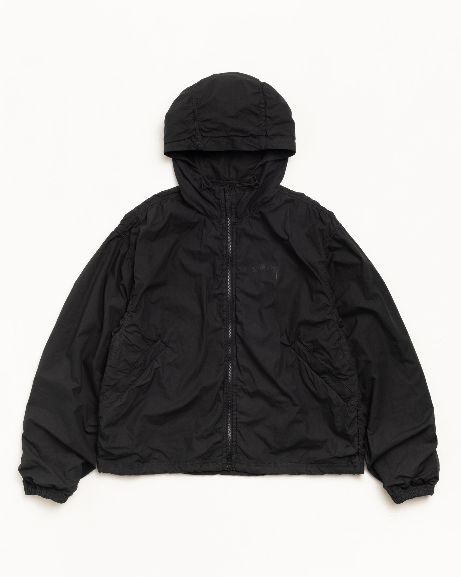 Double Cotton Hooded Jacket – Black | Outerwear | Stüssy Europe