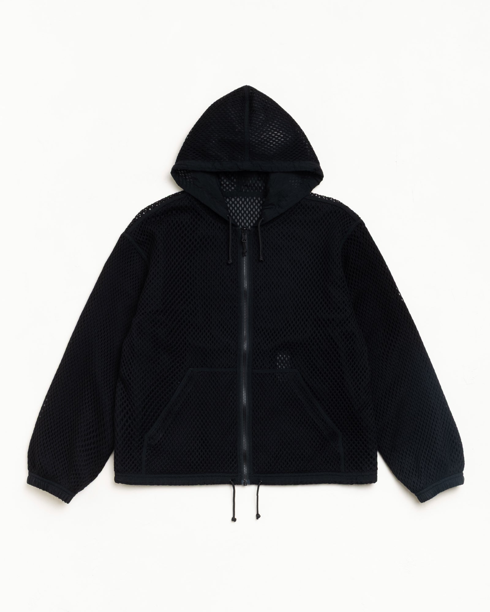 Layered Mesh Hooded Jacket – Black | Outerwear | Stüssy Europe