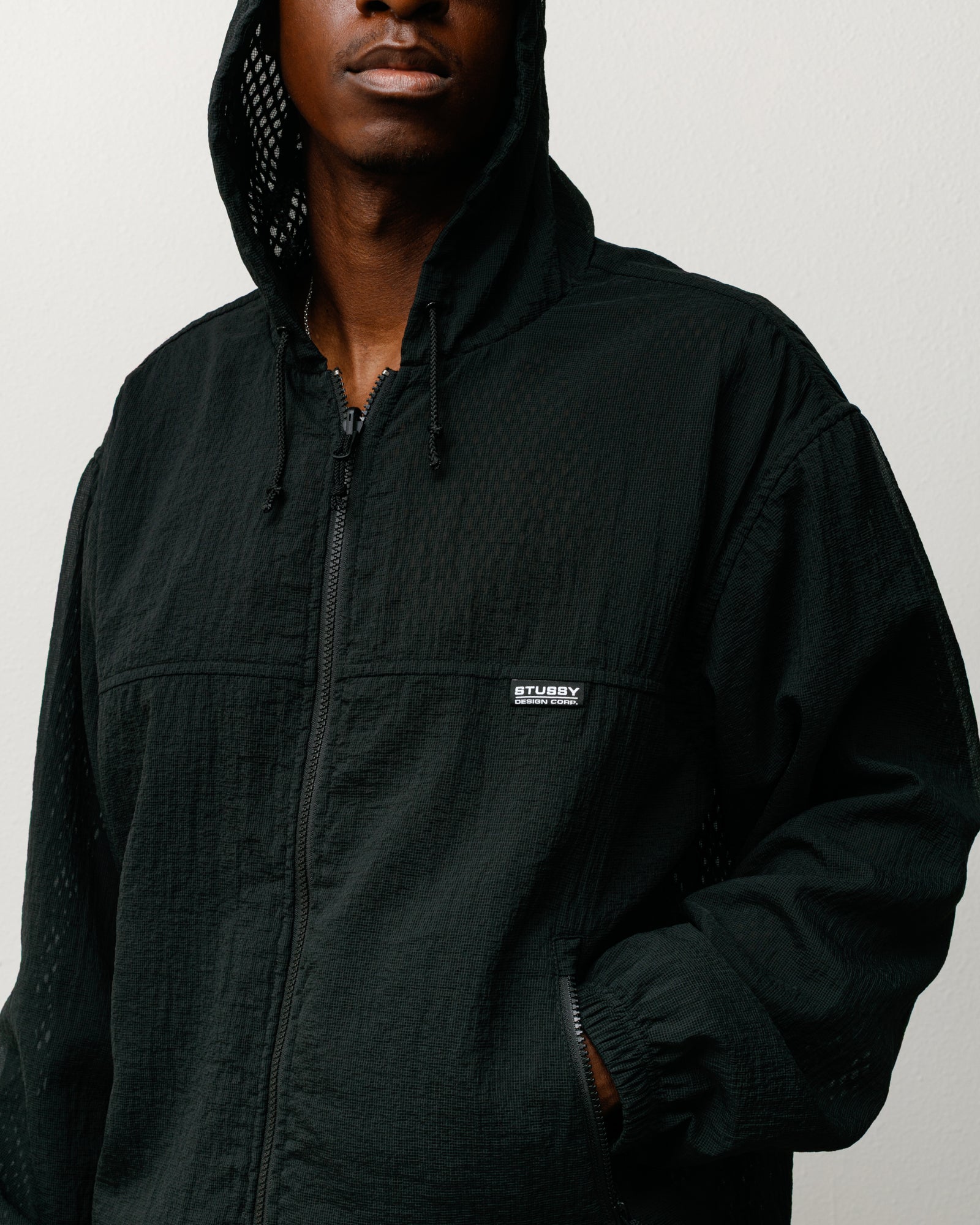 Layered Mesh Reversible Jacket – Black | Outerwear | Stüssy Europe