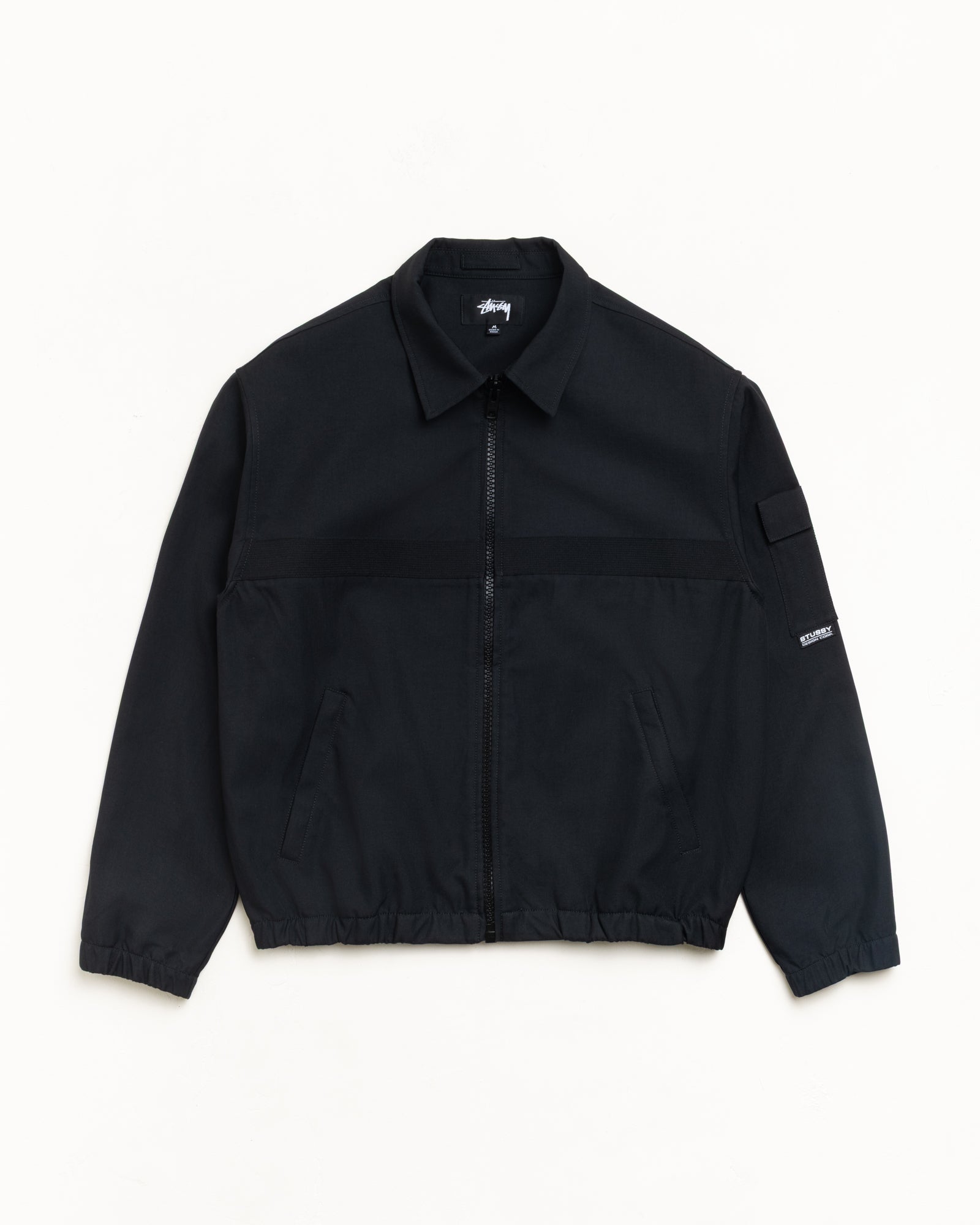 Mechanic Jacket Unisex Long Sleeve Zip Front In Black