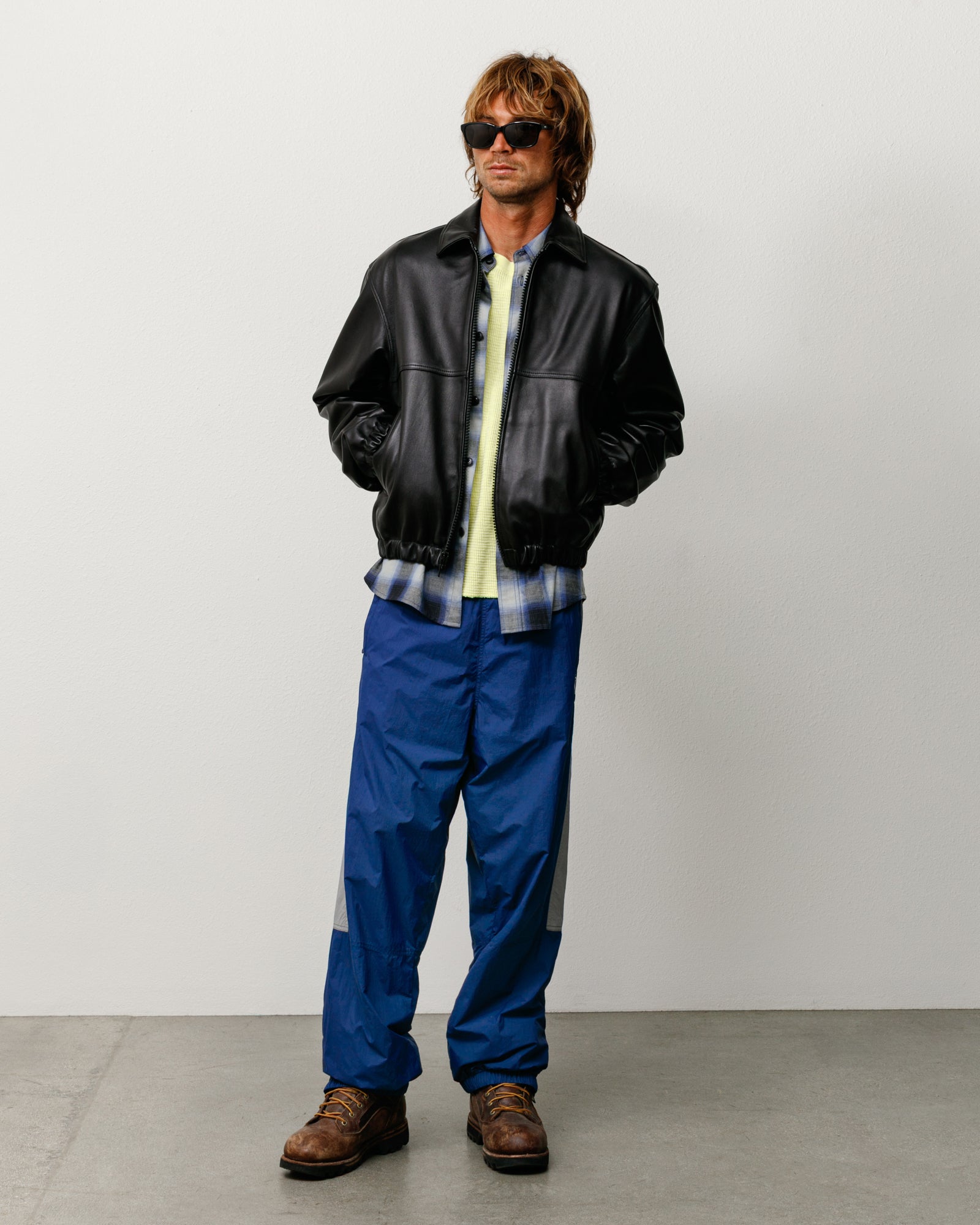 Leather Work Jacket - Black | Outerwear | Stüssy Europe