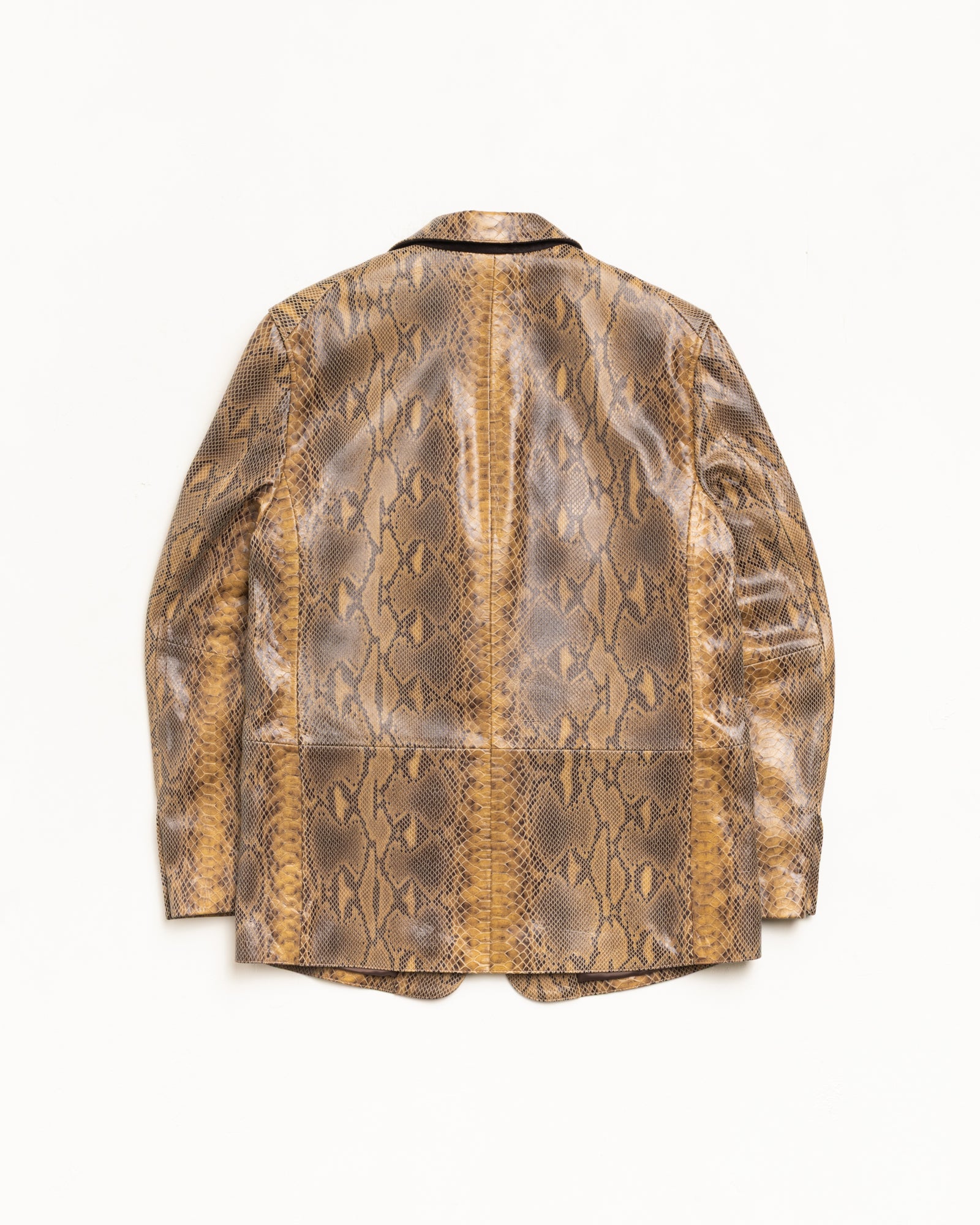 Leather Blazer Snake Unisex Long Sleeve In Snake