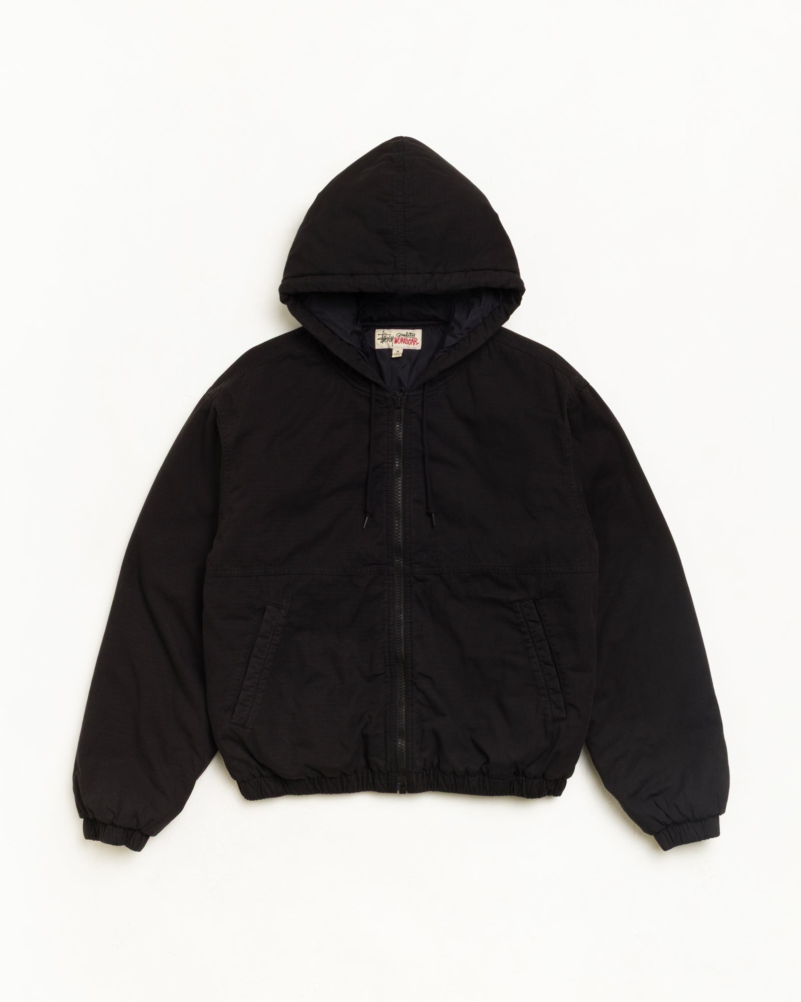 Work Jacket Ripstop Unisex Long Sleeve In Black | hero:main:collection:new-arrivals,shirts,tops-shirts,all,tees,outerwear,denim,knits,accessories,sunglasses,hoodies,sweats,mens-hoodies-sweatshirts,shorts,pants,bottoms,crew-sweats,zip-ups,swim,sweatpants,graphics,lazy-tees,swim,basic-9twenty,button-ups,shorts,cargos,denim-jeans,bottoms,bags,belts,wearables,gear,footwear,button-ups,basic-tops,jerseys,big-ol,classics,slim,jackets,all, | product-card-slider