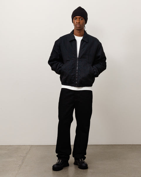 Nyco Collared Work Jacket Unisex Long Sleeve In Black
