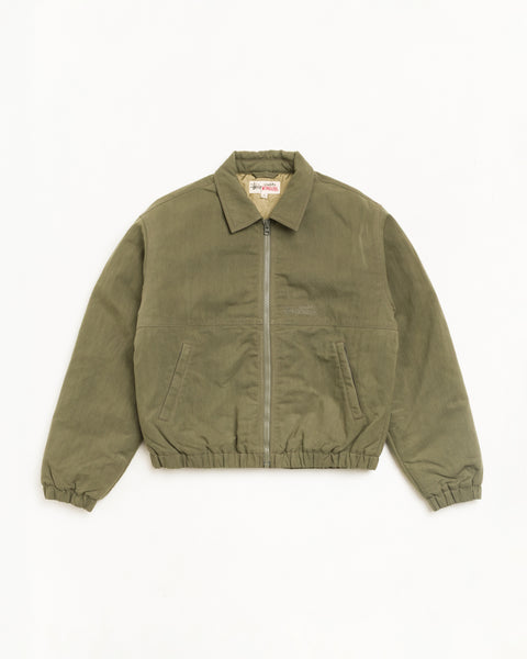 Nyco Collared Work Jacket Unisex Long Sleeve In Green