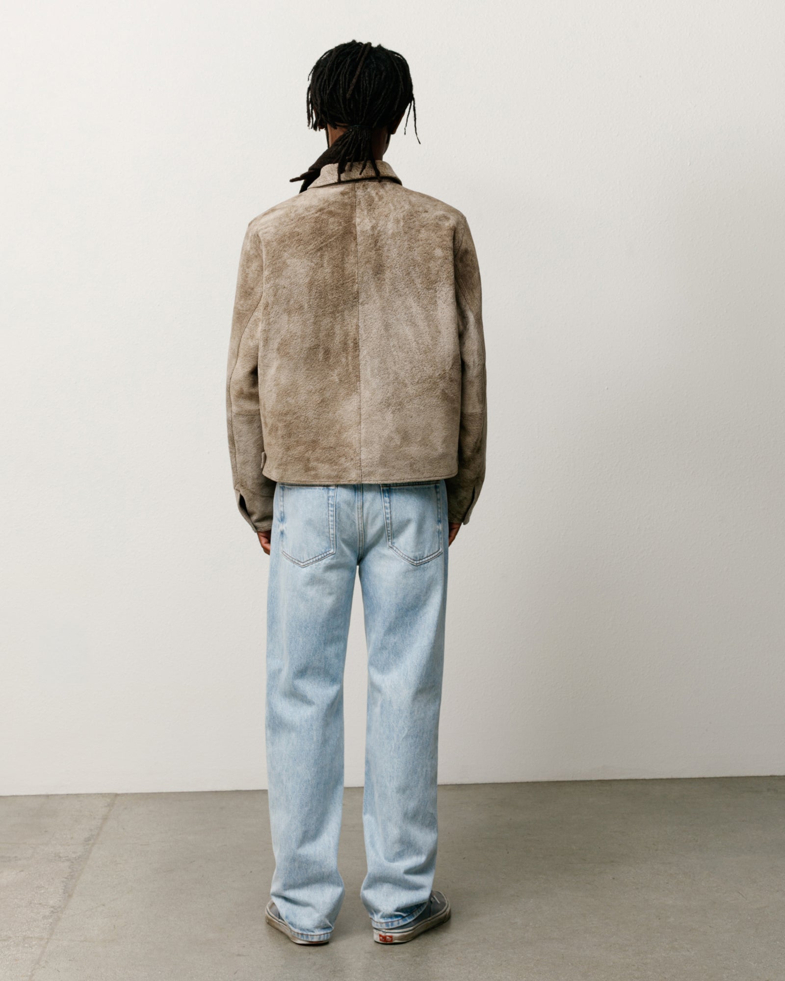 Garage Jacket Suede Unisex Long Sleeve In Suede
