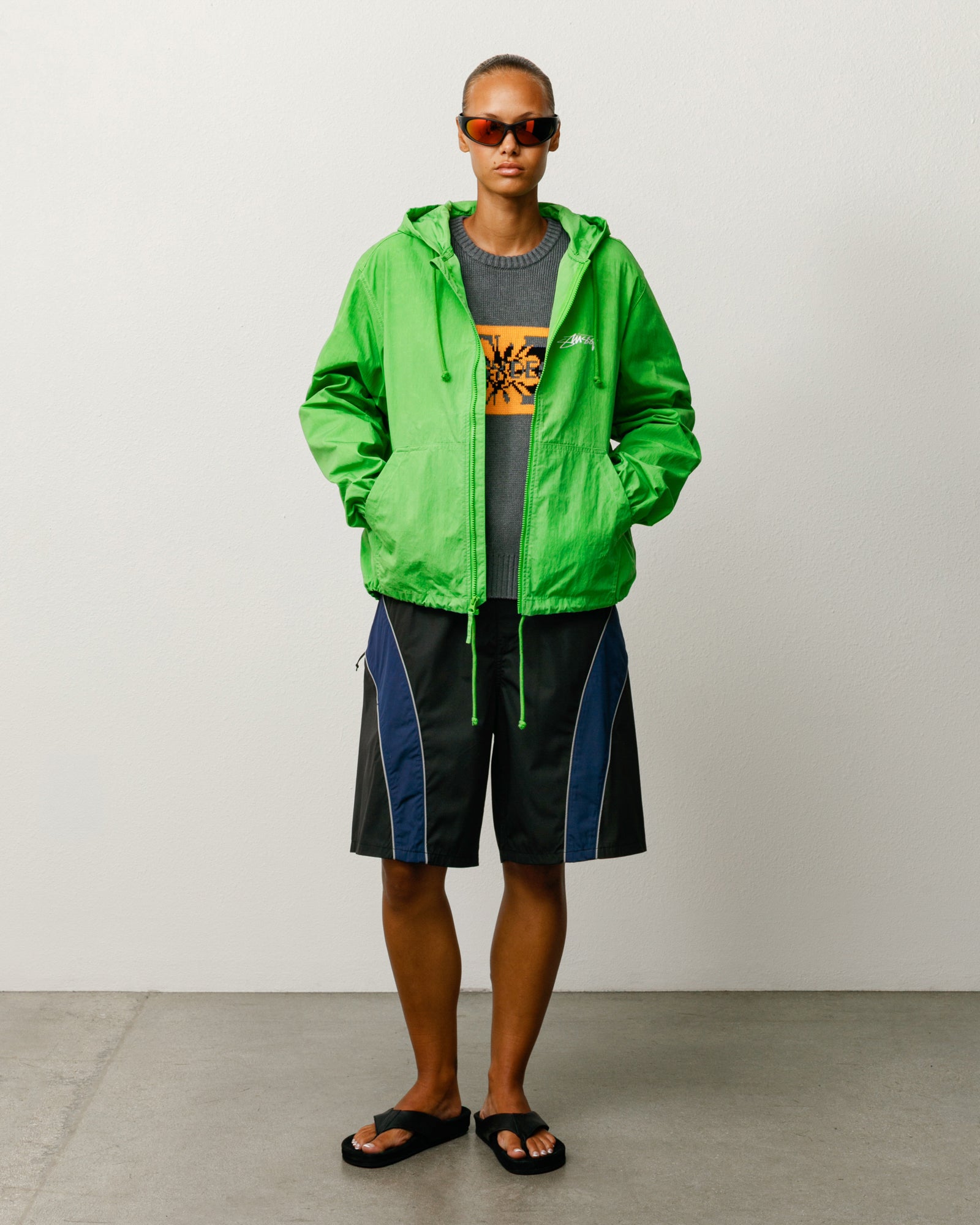 Beach Shell Cotton Wax Unisex Long Sleeve In Kiwi
