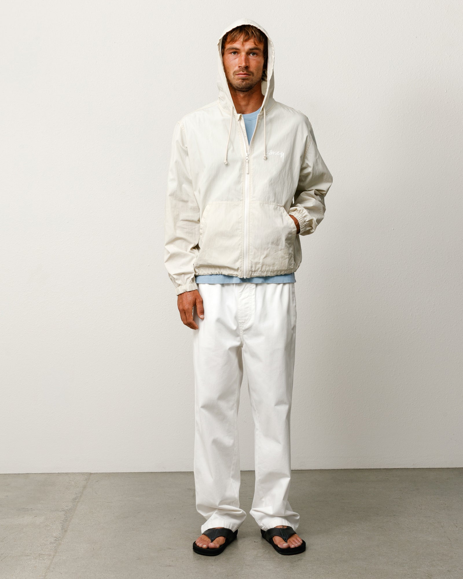 Veste Waxed Cotton Beach Shell en coloris Stone par Stüssy
