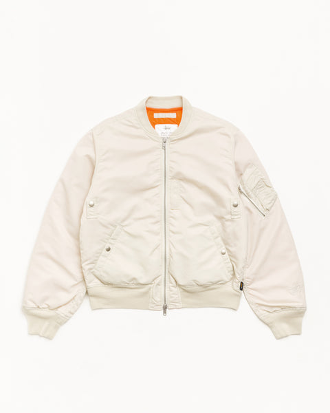 Ma-1 Bomber Unisex Long Sleeve In Bone