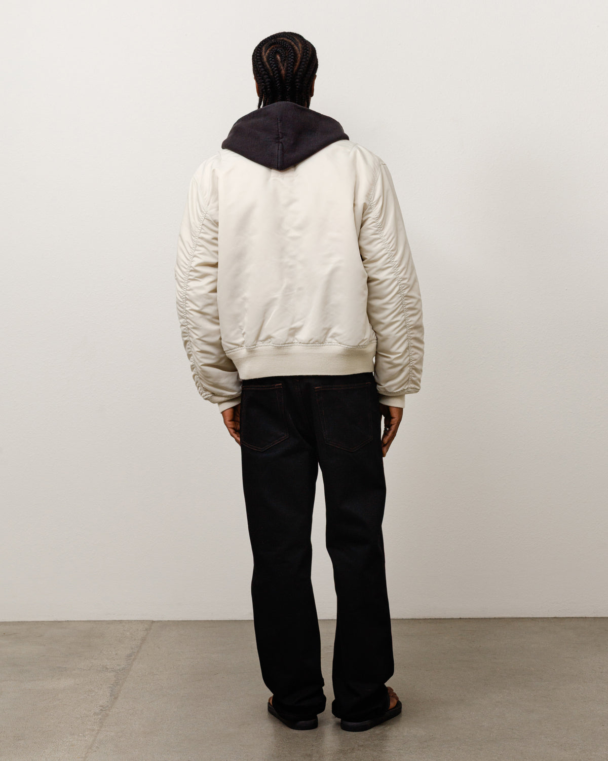 Ma-1 Bomber Unisex Long Sleeve In Bone