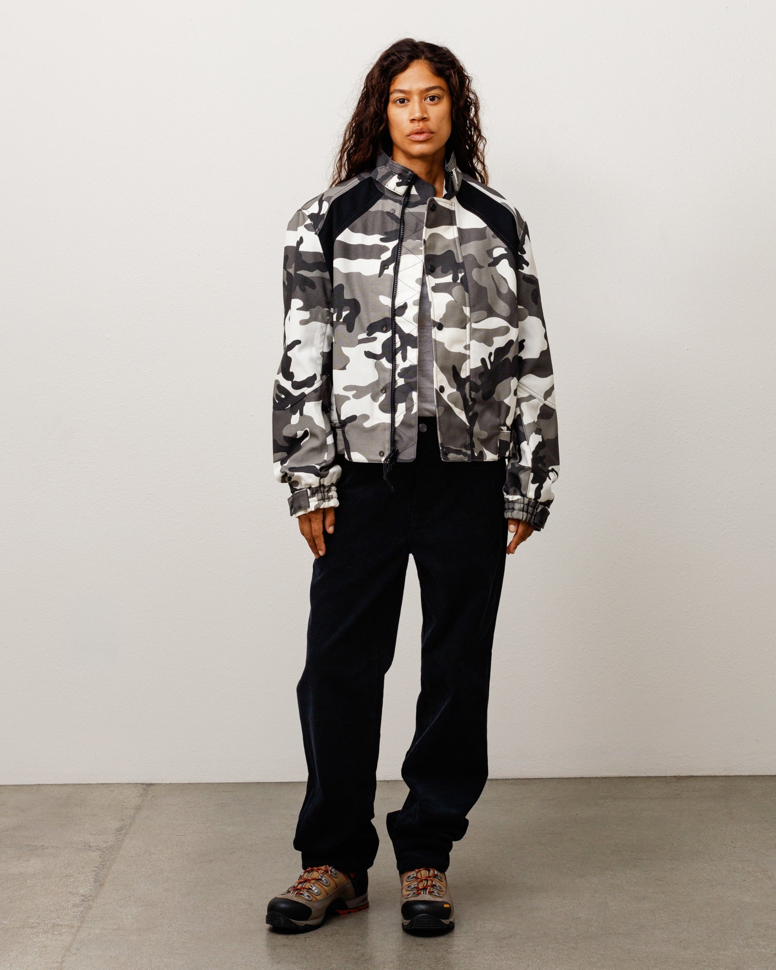 Touring Jacket Unisex Long Sleeve In Snow Camo