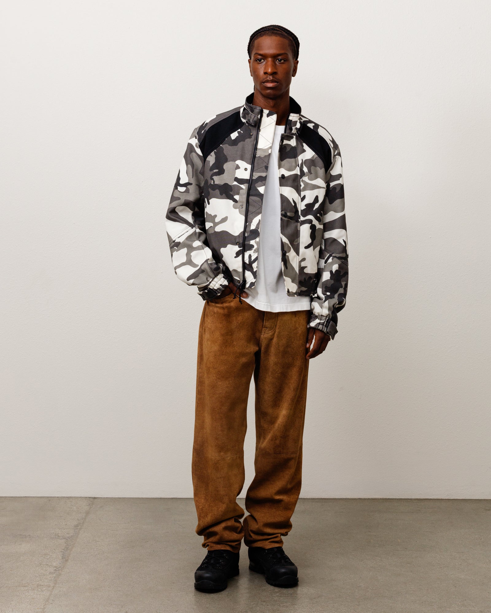 Touring Jacket Unisex Long Sleeve In Snow Camo