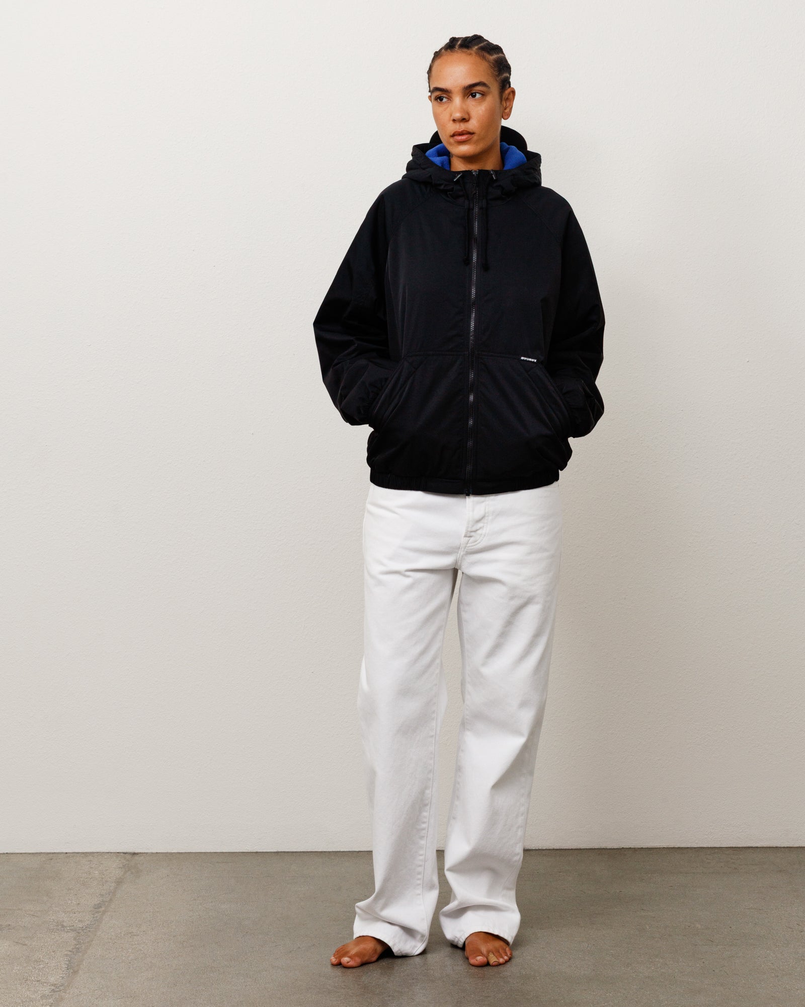 Coastline Hooded Jacket Unisex Long Sleeve In Black