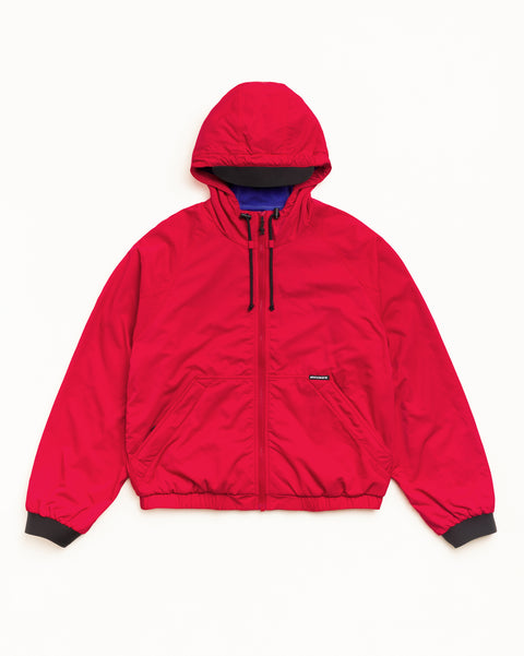 Coastline Hooded Jacket Unisex Long Sleeve In Red
