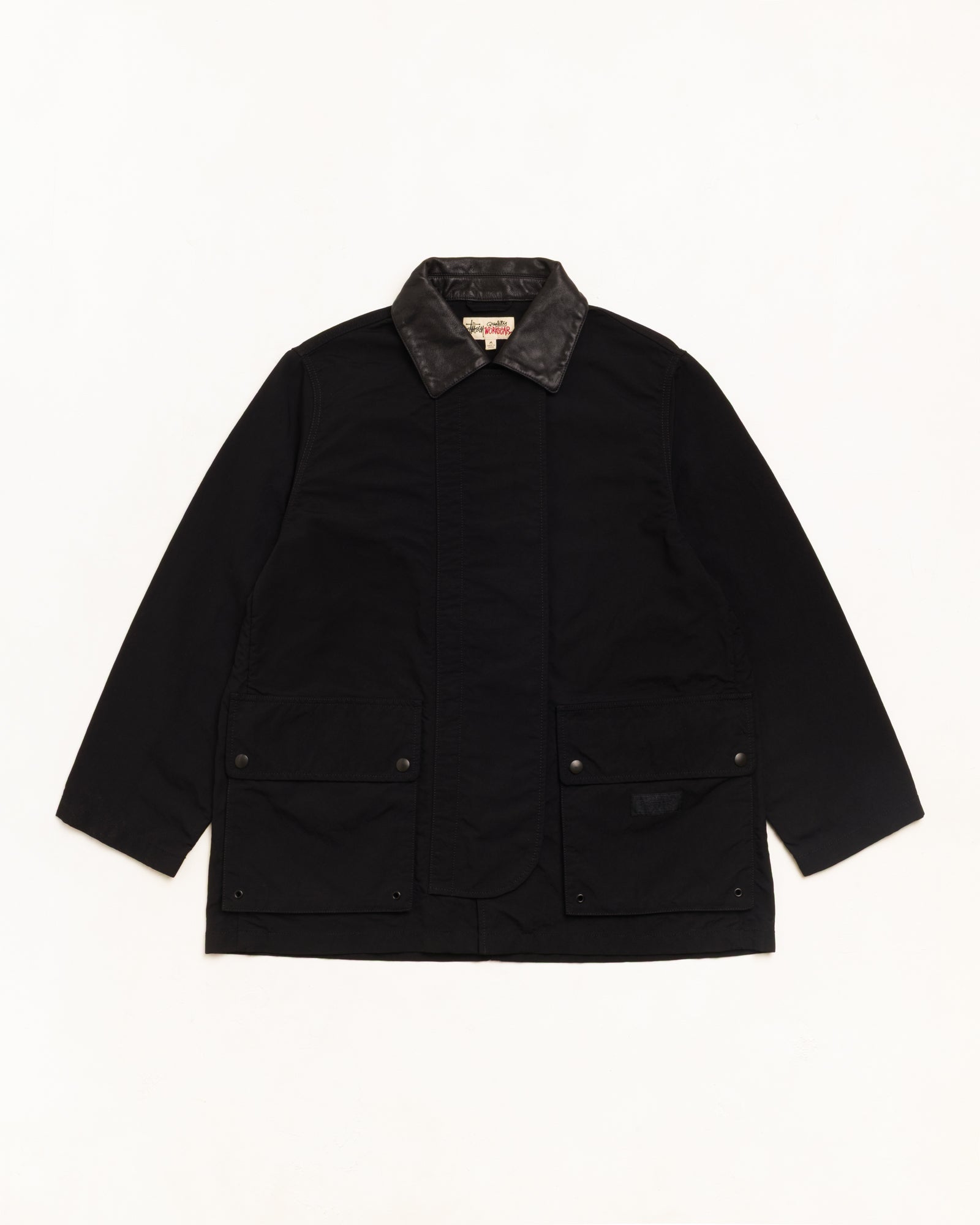 Fireman Jacket Unisex Long Sleeve In Black | hero:main:collection:new-arrivals,shirts,tops-shirts,all,tees,outerwear,denim,knits,accessories,sunglasses,hoodies,sweats,mens-hoodies-sweatshirts,shorts,pants,bottoms,crew-sweats,zip-ups,swim,sweatpants,graphics,lazy-tees,swim,basic-9twenty,button-ups,shorts,cargos,denim-jeans,bottoms,bags,belts,wearables,gear,footwear,button-ups,basic-tops,jerseys,big-ol,classics,slim,jackets,all, | product-card-slider