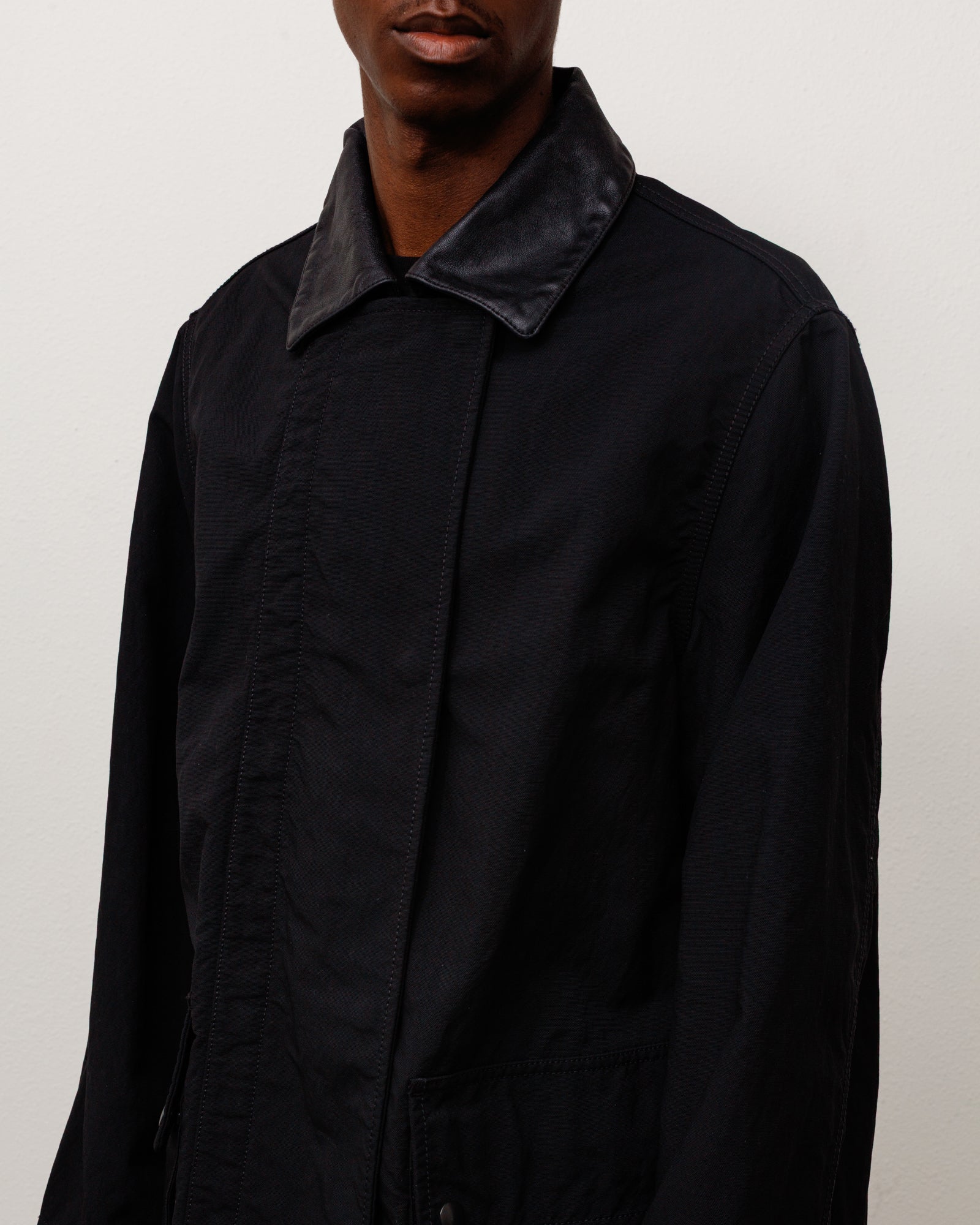 Fireman Jacket Unisex Long Sleeve In Black