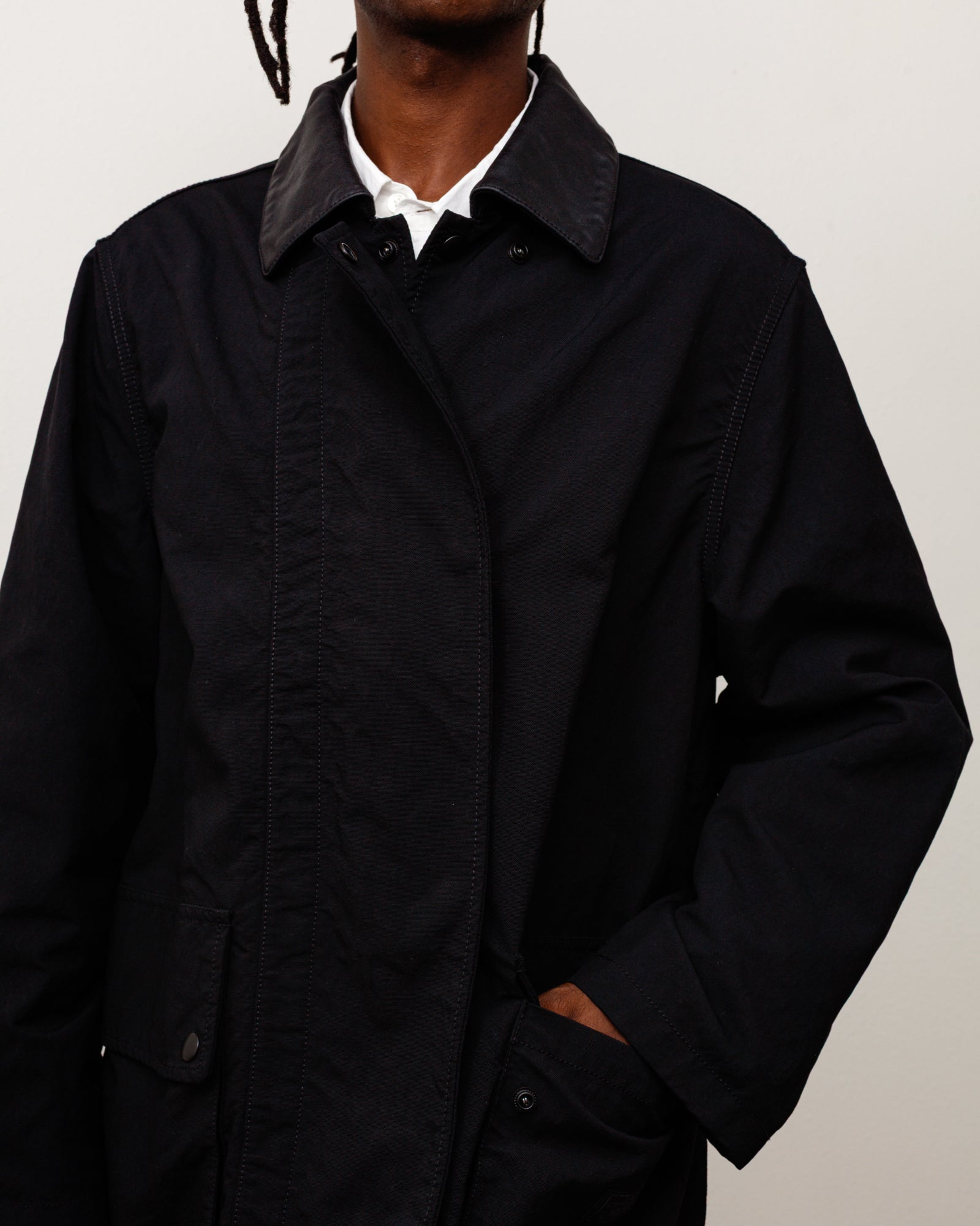 Fireman Jacket Unisex Long Sleeve In Black