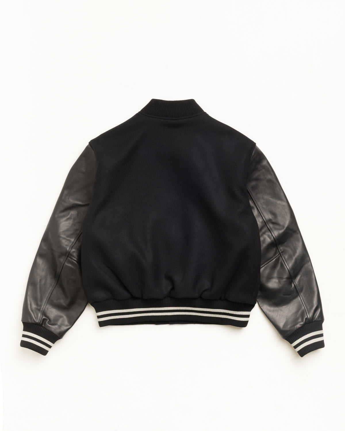 Wool Varsity Unisex Long Sleeve In Black