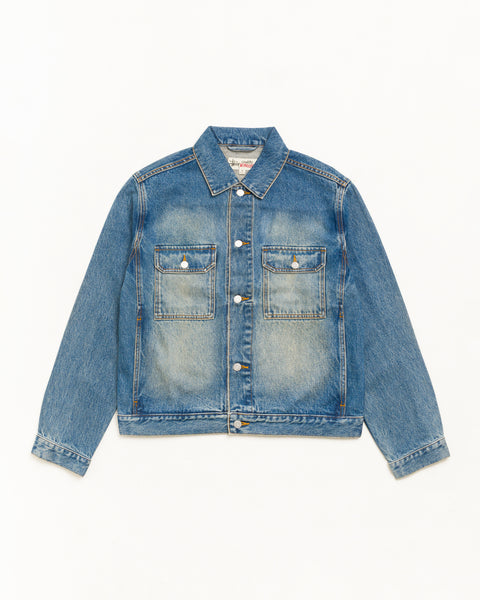 Veste trucker en denim Vêtements d'extérieur dans le coloris indigo délavé foncé