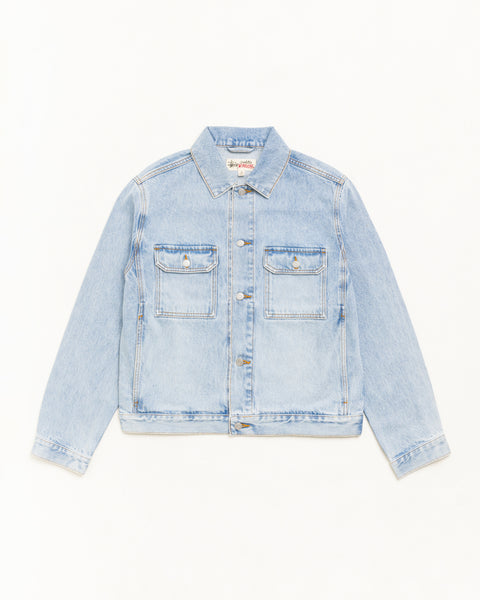 Veste trucker en denim Vêtements d'extérieur dans le coloris Indigo délavé clair