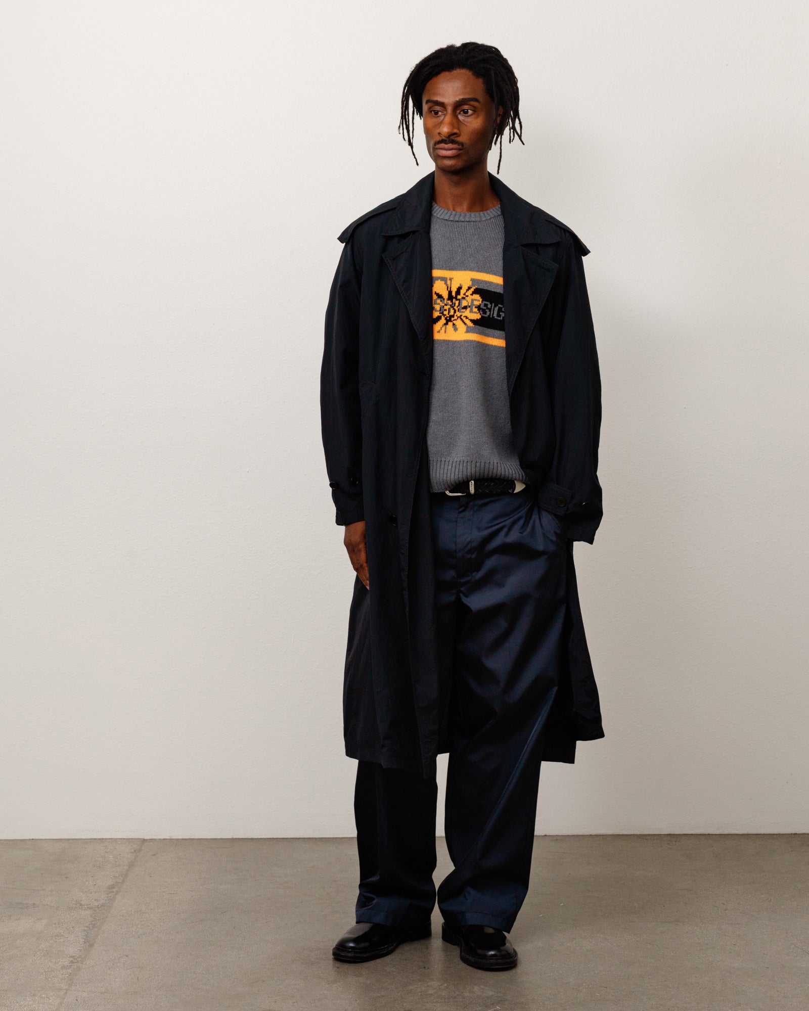 Double Breasted Trench - Black | Outerwear | Stüssy Europe