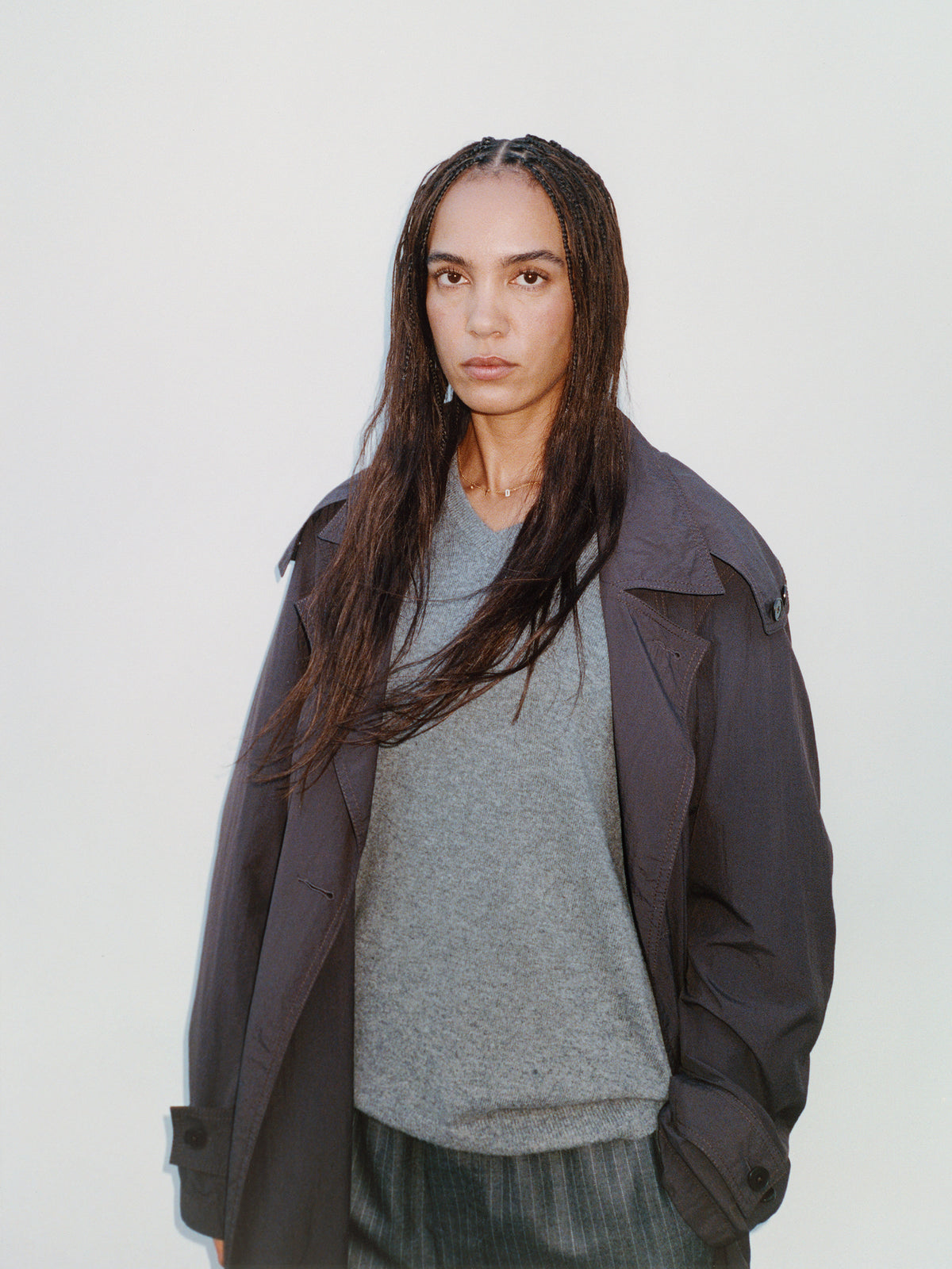 Db Trench Unisex Long Sleeve In Brown