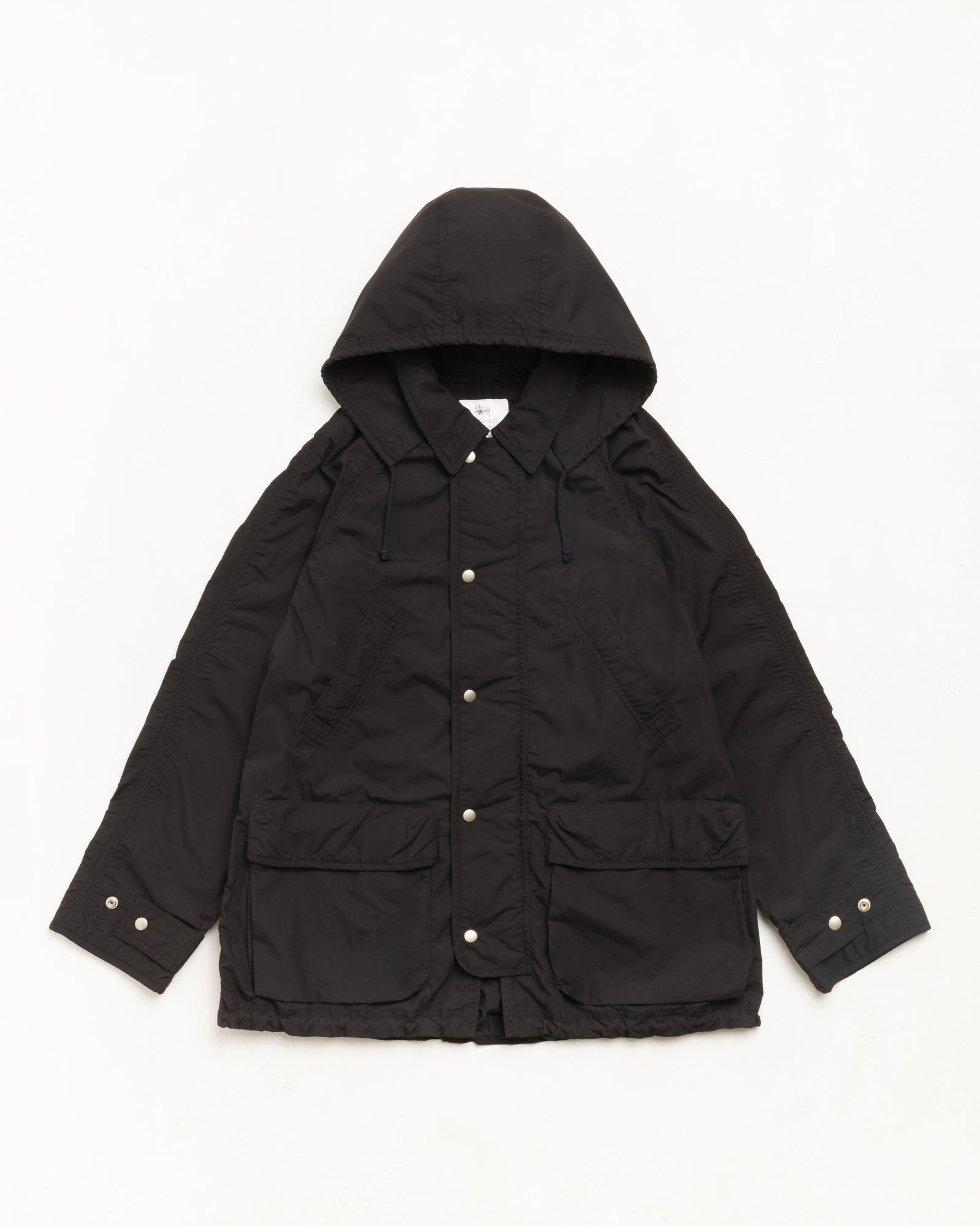 Manteau long léger Manches longues unisexe dans le coloris Black