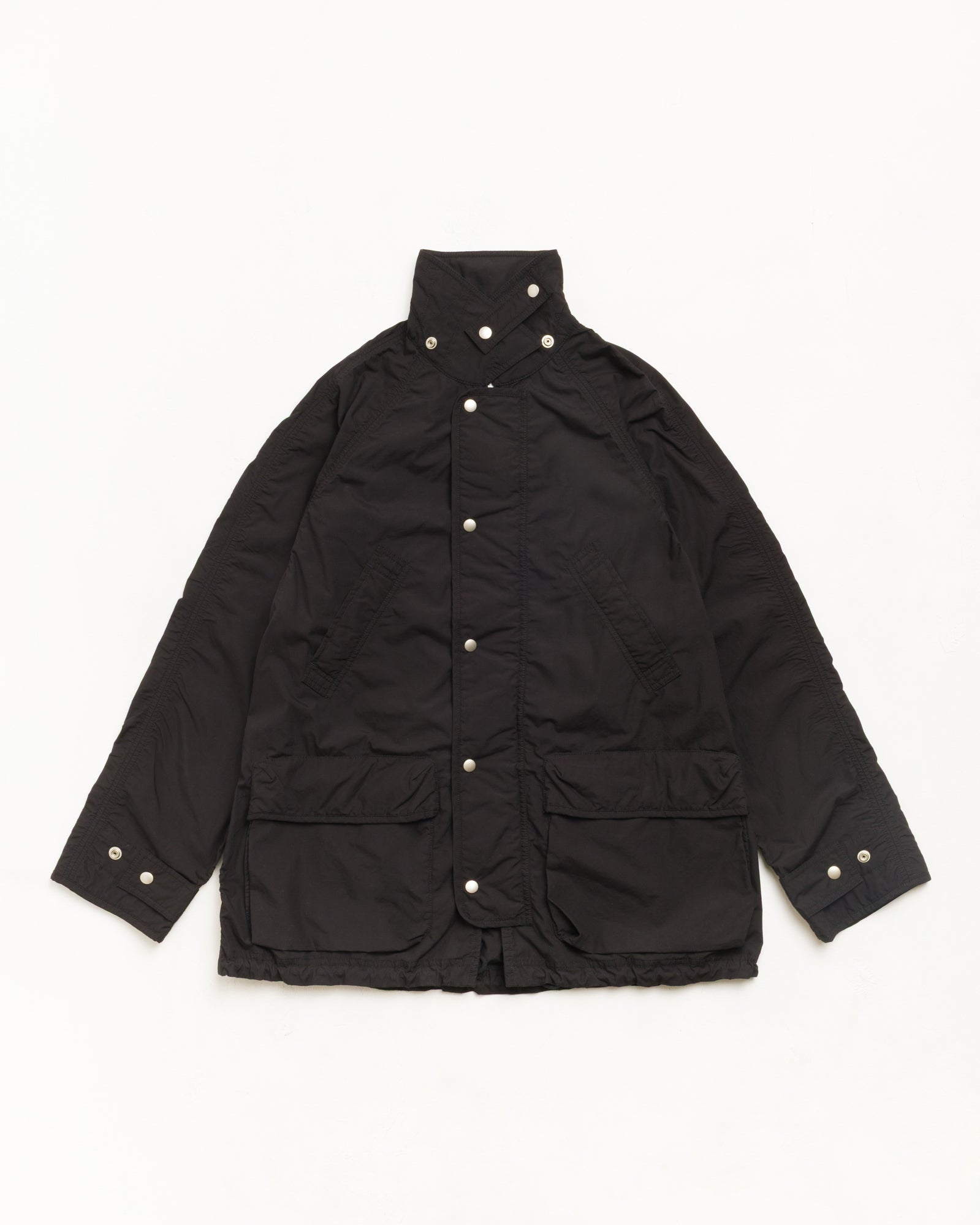 Manteau long léger, design unisexe à manches longues en noir