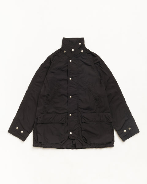 Manteau long léger, design unisexe à manches longues en noir